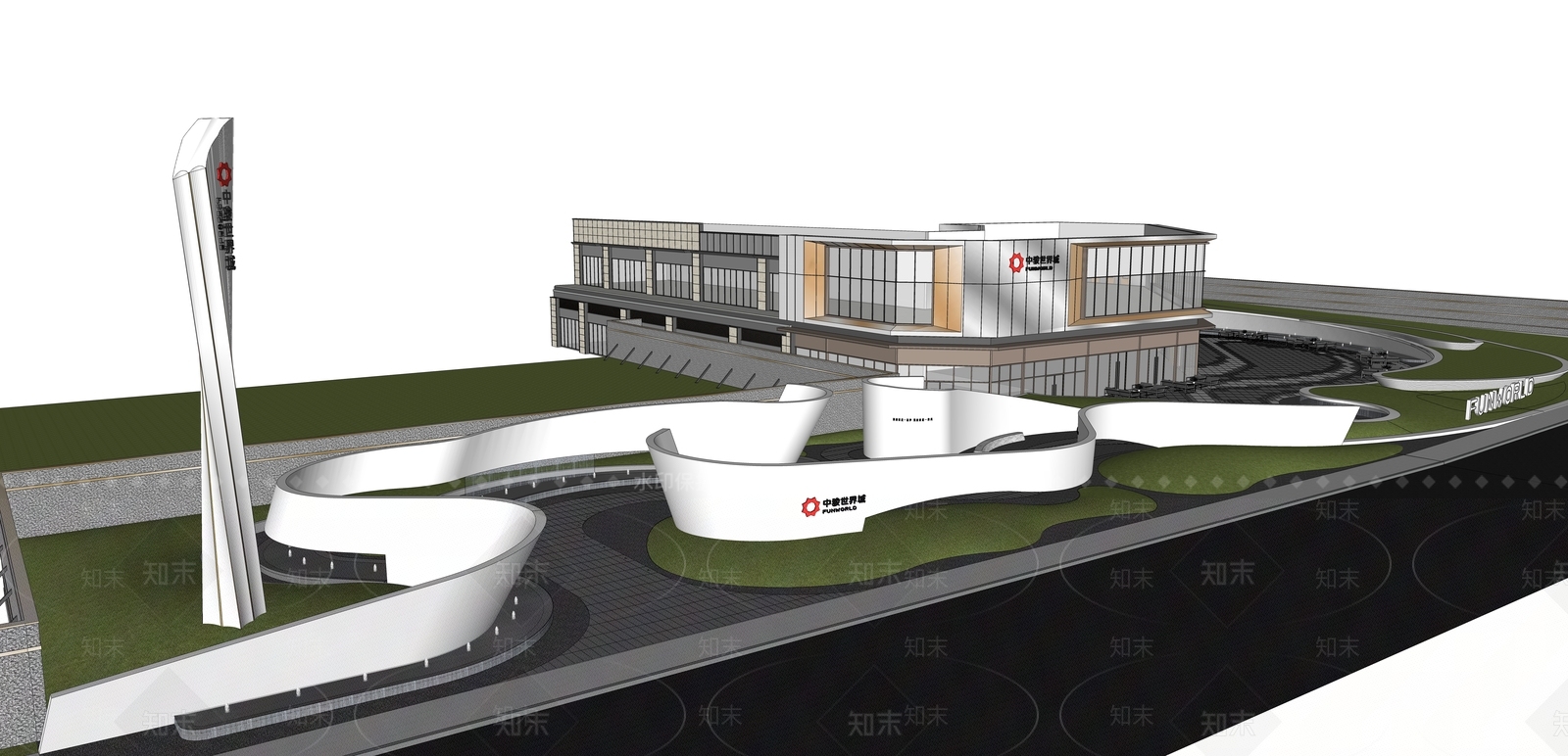 现代世界城SU模型下载【ID:1145502186】