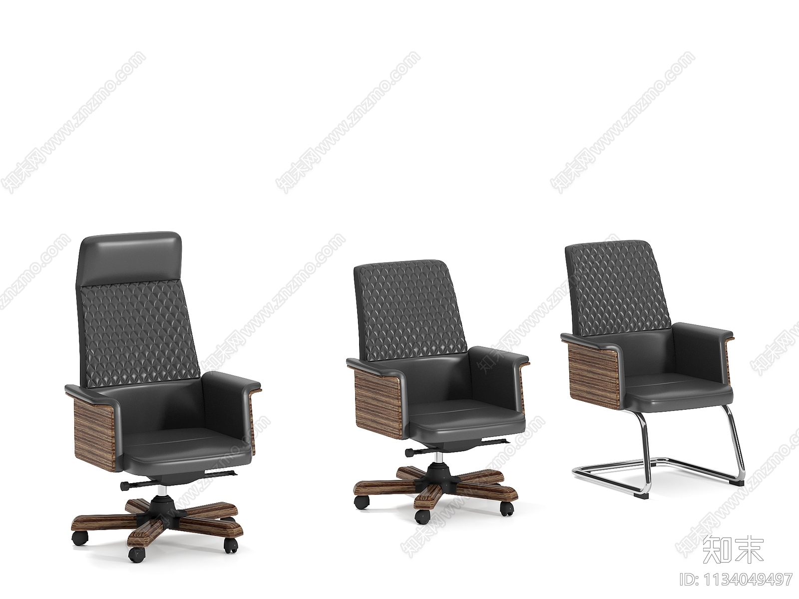 现代办公椅3D模型下载【ID:1134049497】