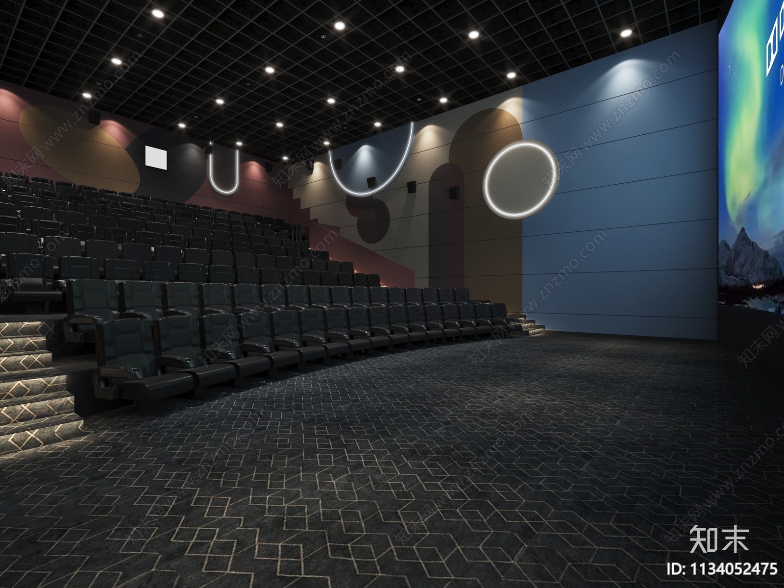 现代电影院包厢3D模型下载【ID:1134052475】