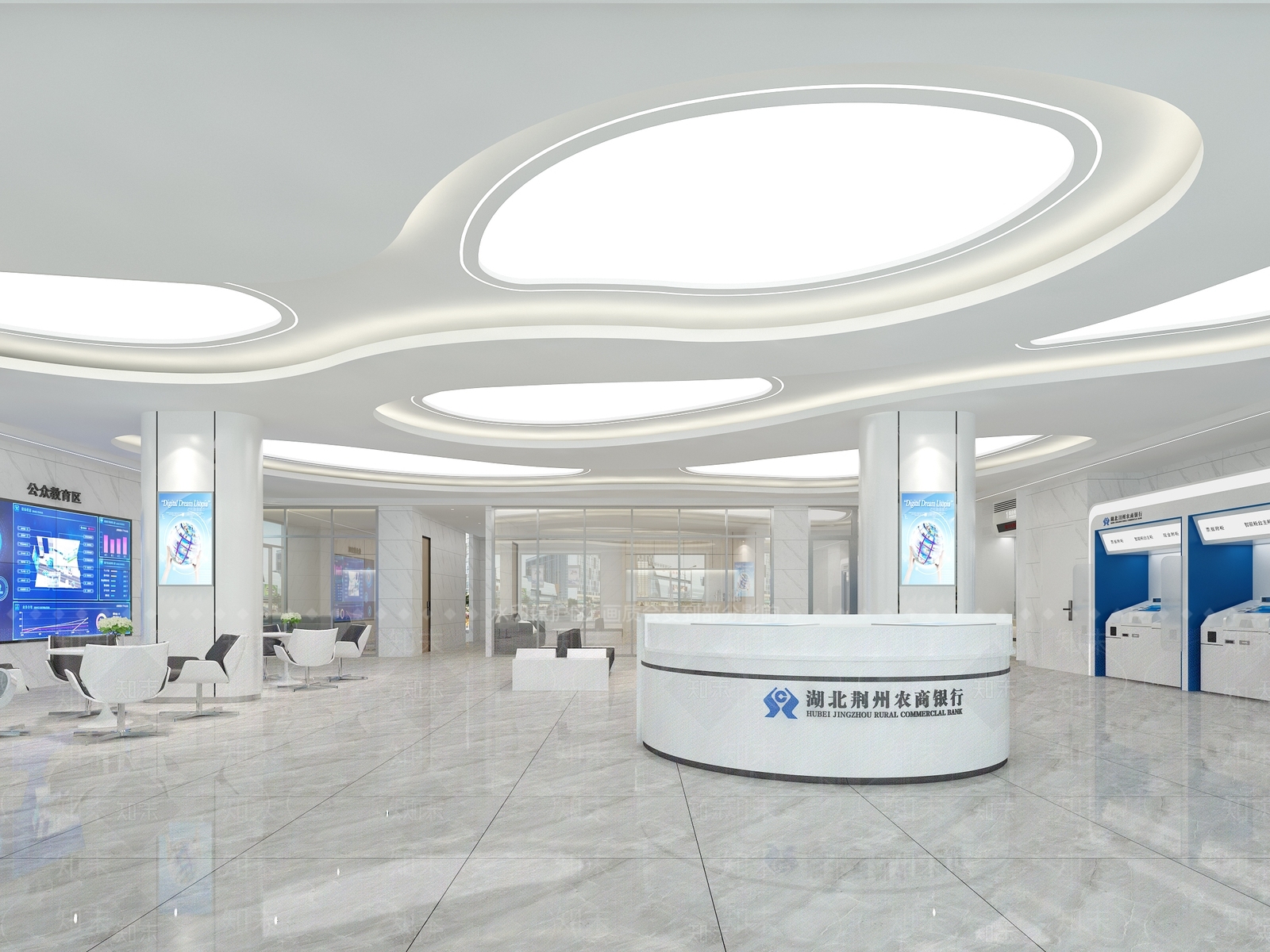 现代银行大厅SU模型下载【ID:1134249700】
