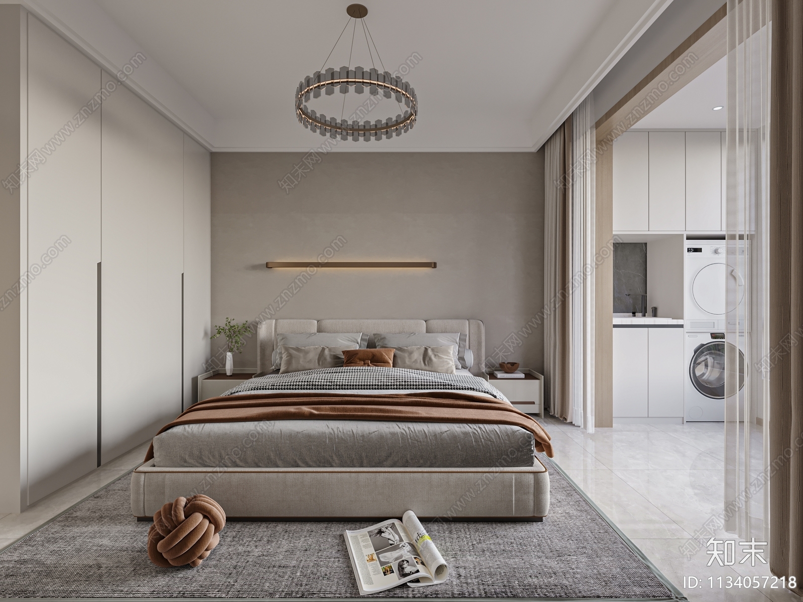 现代家居卧室3D模型下载【ID:1134057218】