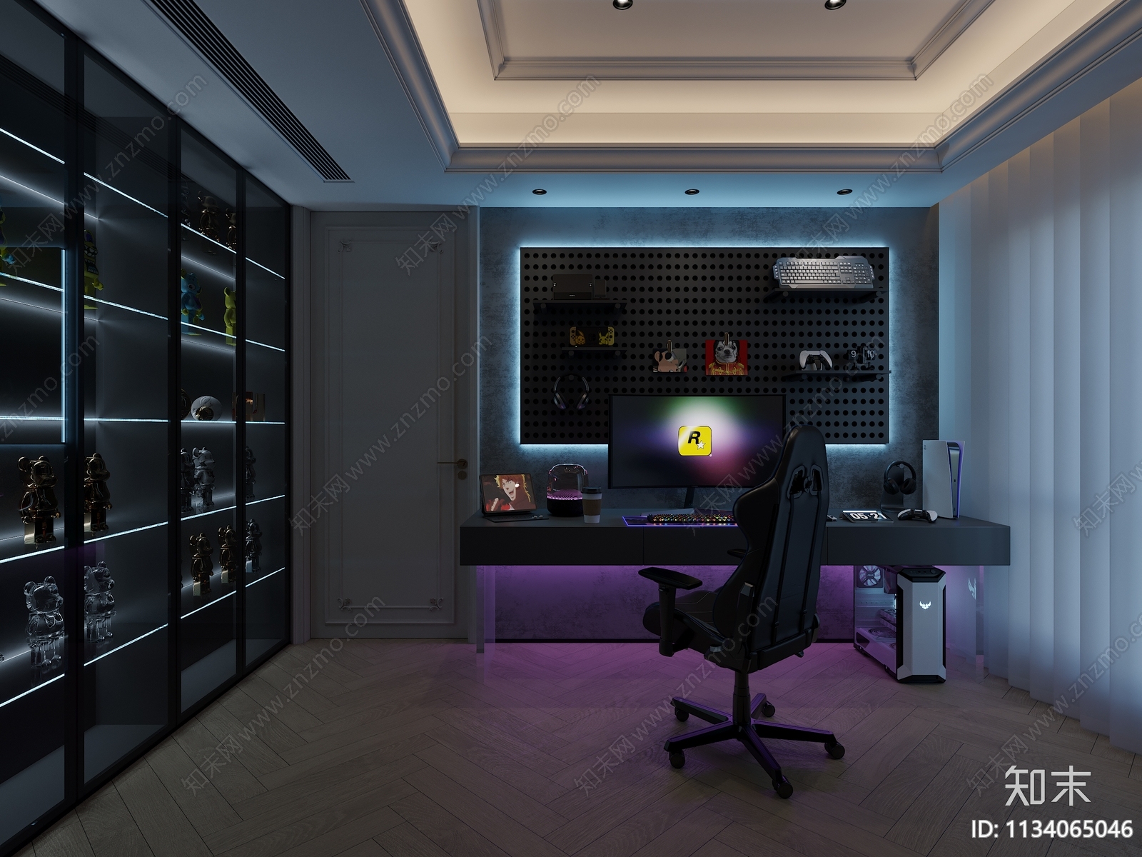 现代电竞房3D模型下载【ID:1134065046】