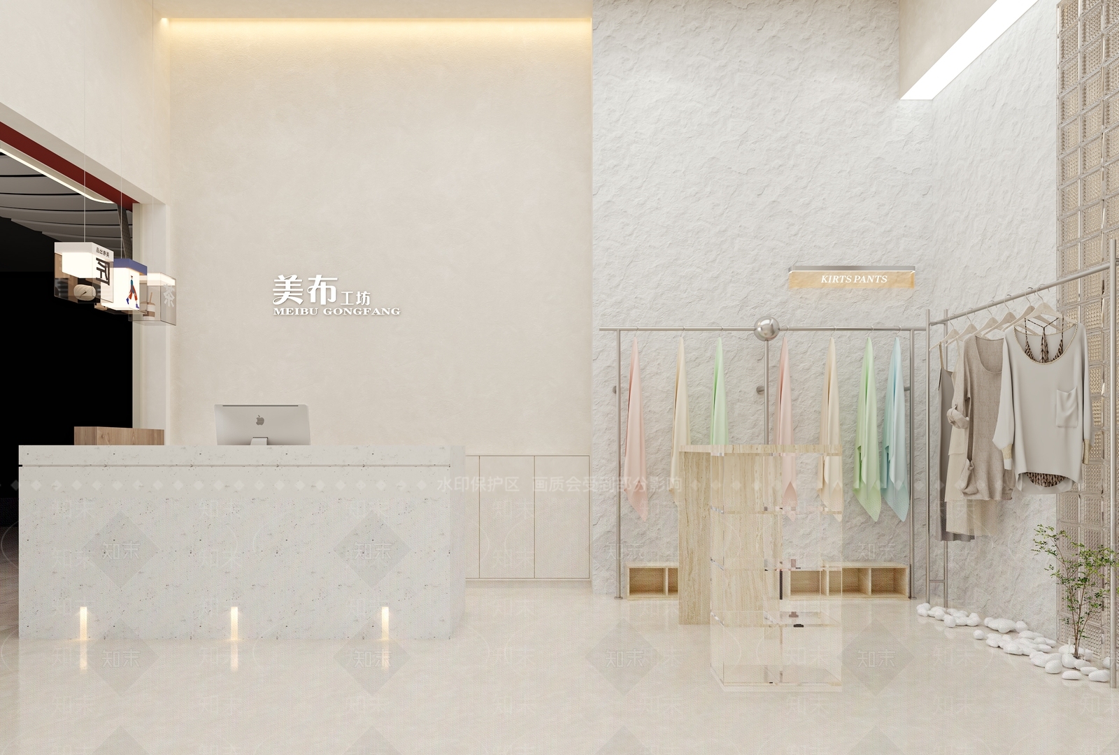现代服装布艺布料纺织店3D模型下载【ID:1134068544】