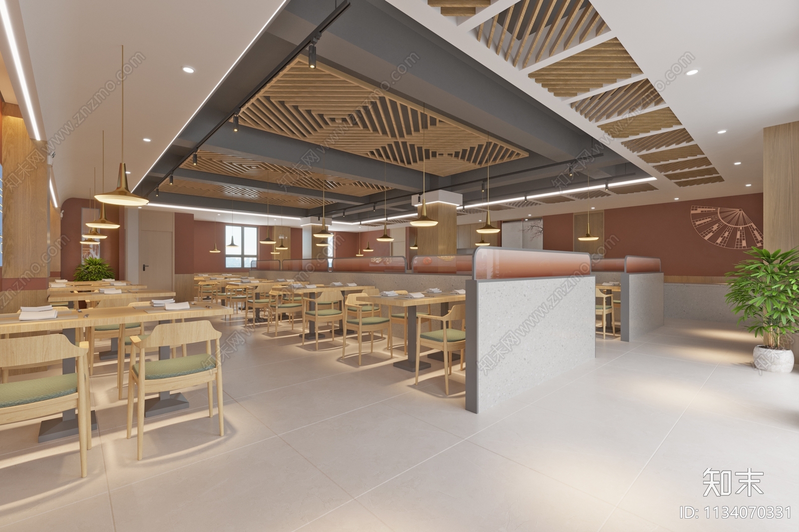现代简约餐厅3D模型下载【ID:1134070331】