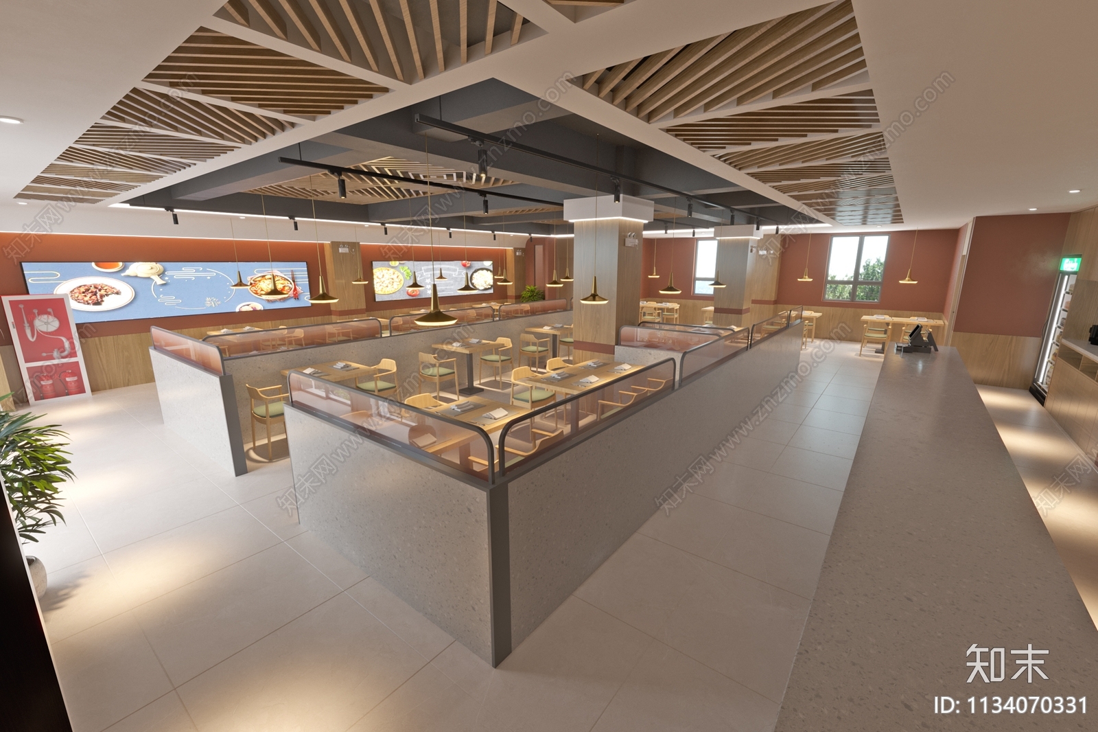 现代简约餐厅3D模型下载【ID:1134070331】