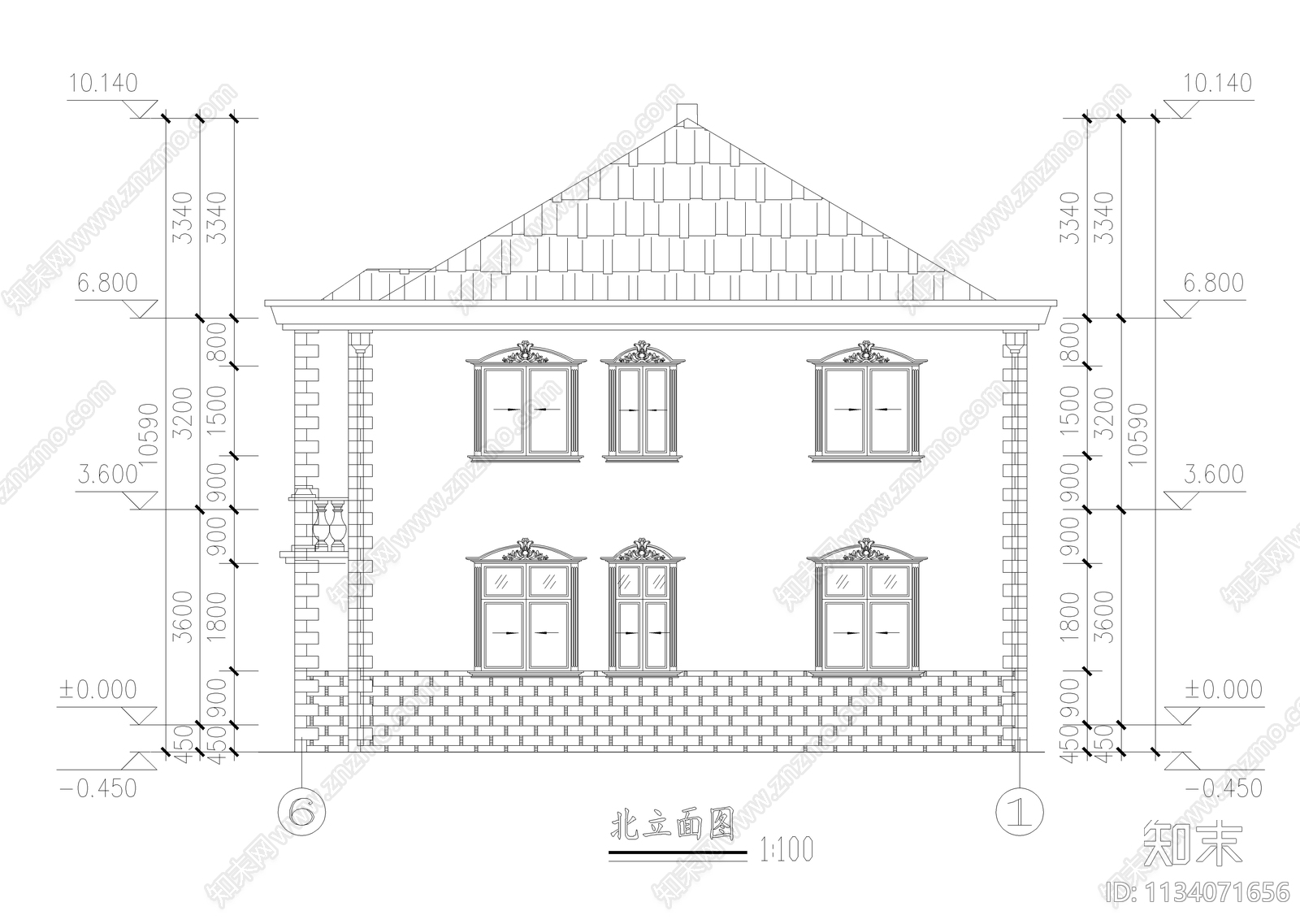 自建两层小别墅建筑施工图下载【ID:1134071656】