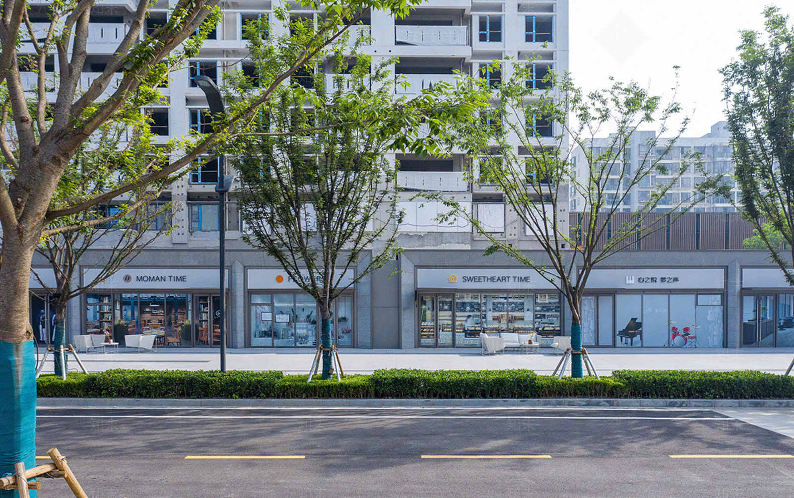 城市街道白天外景贴图下载【ID:1134085688】