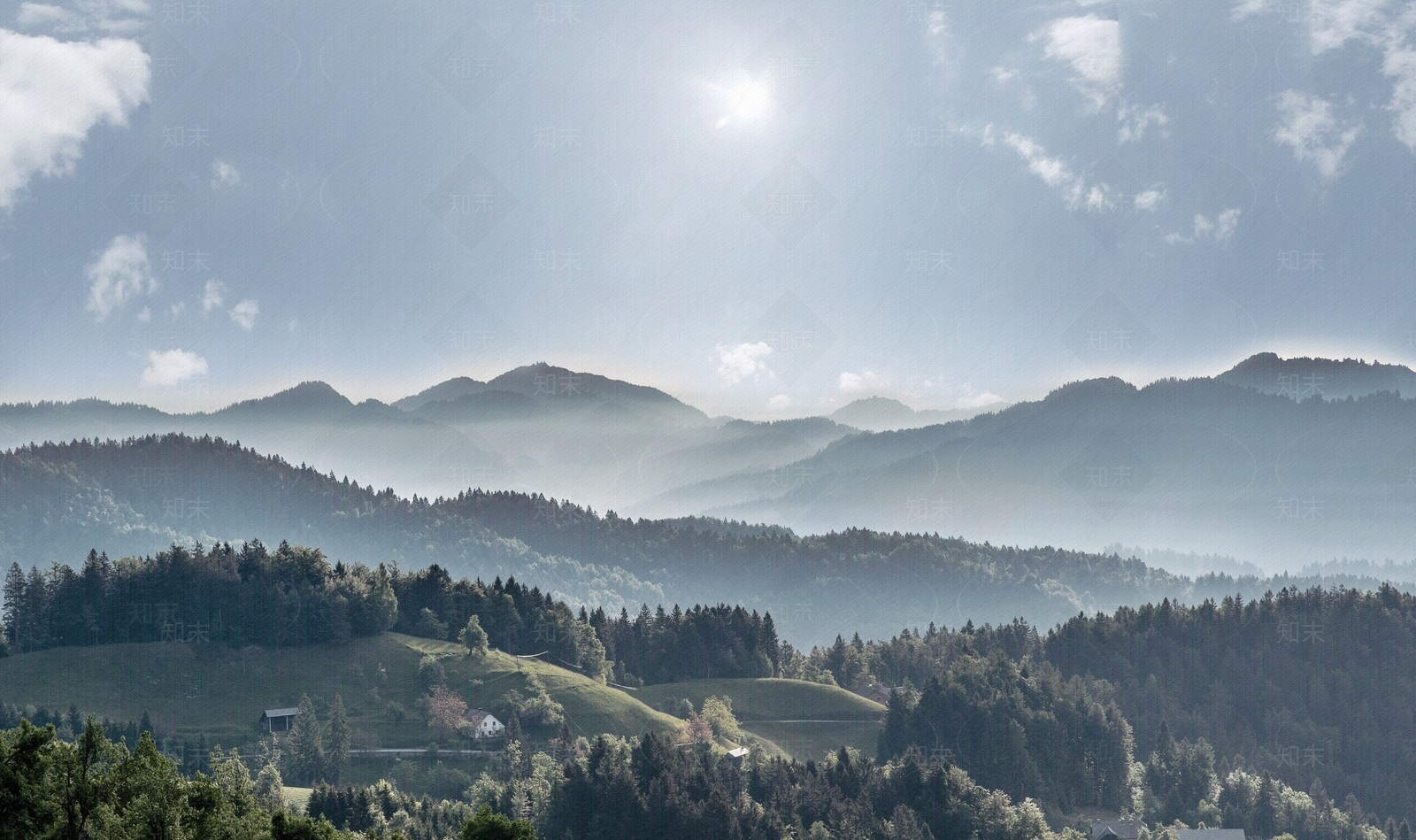 山峰蓝天超清外景贴图下载【ID:1134086016】