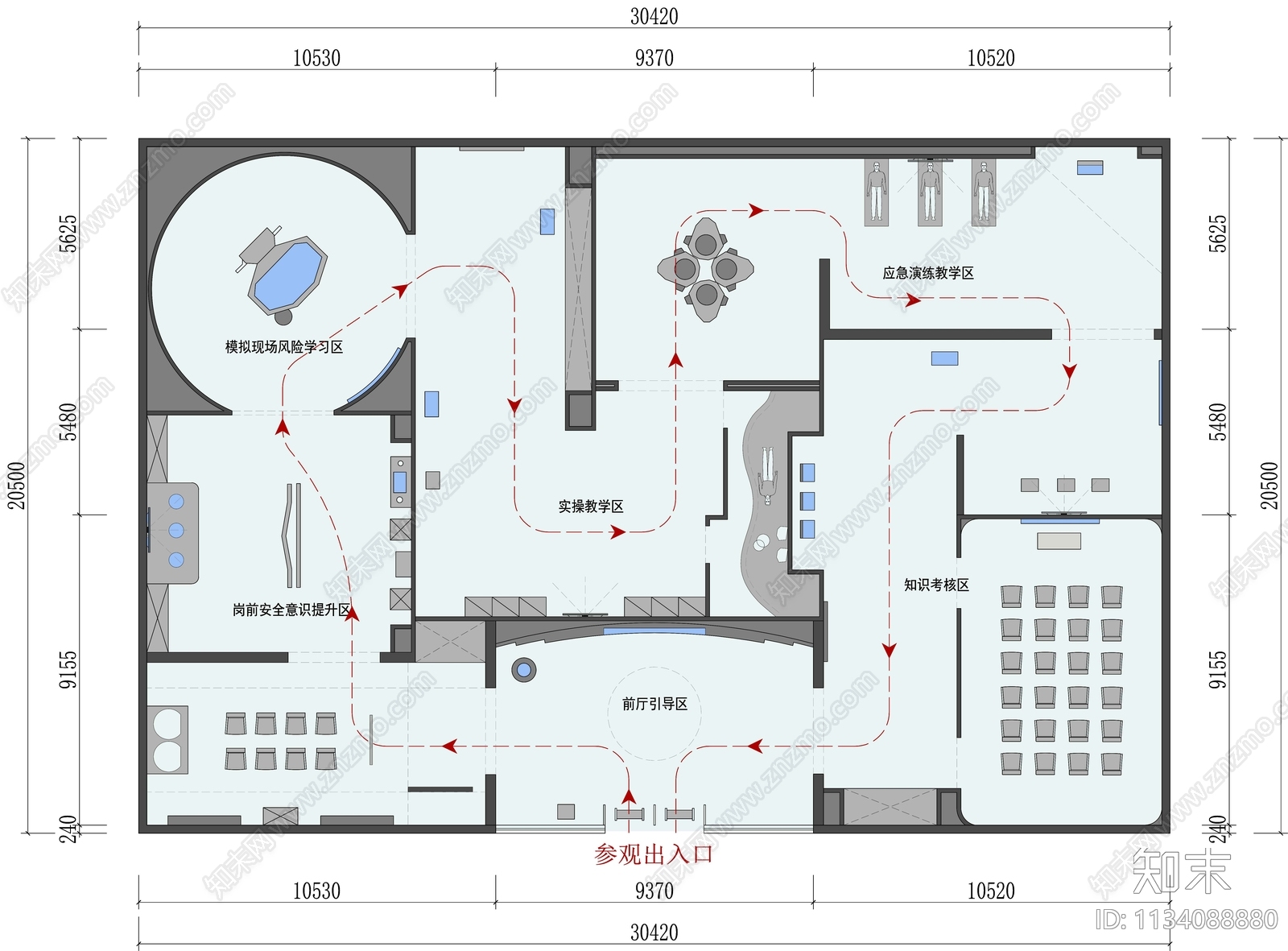 厂区展厅平面图施工图下载【ID:1134088880】