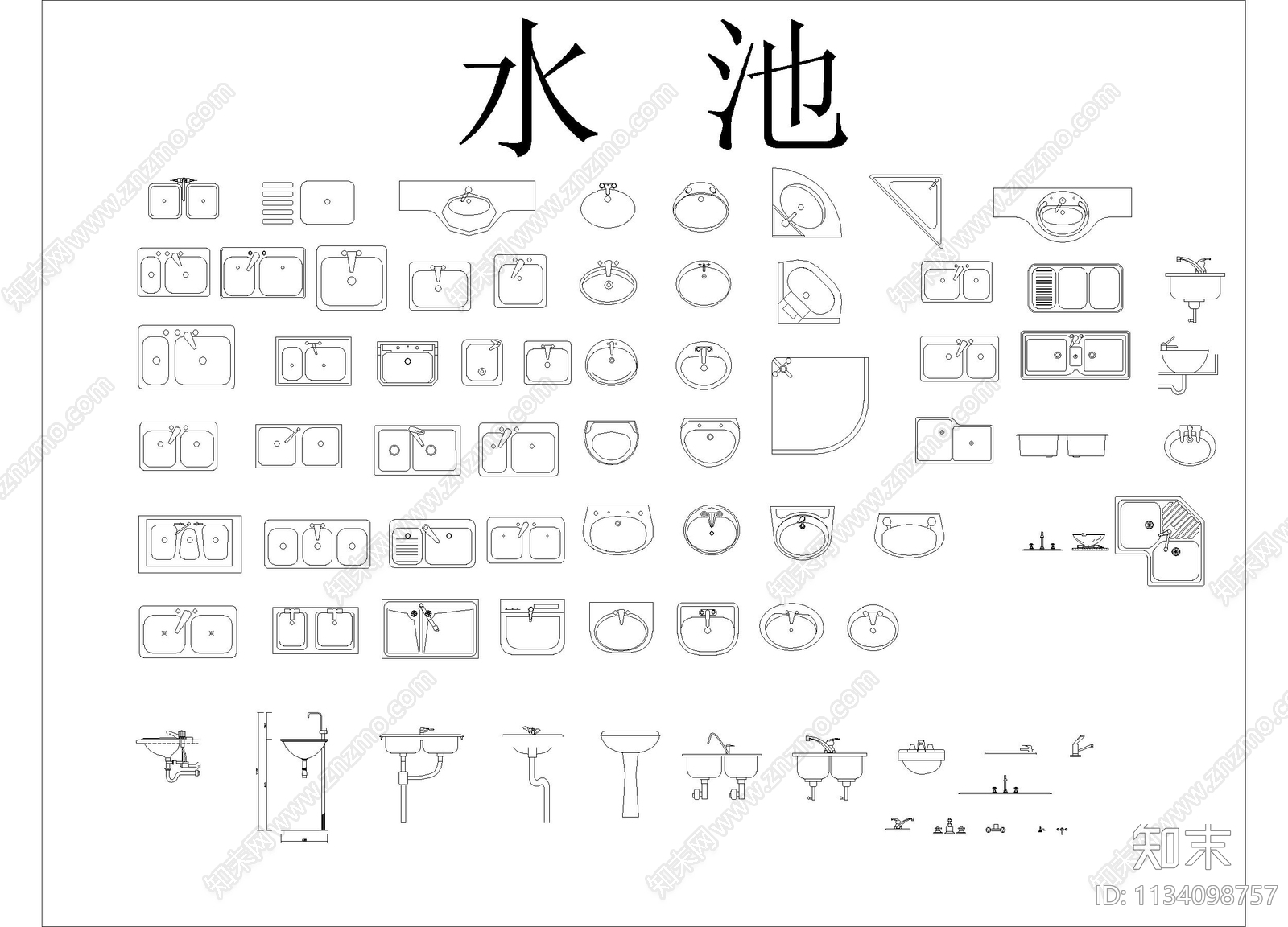 厨房电器设备施工图下载【ID:1134098757】