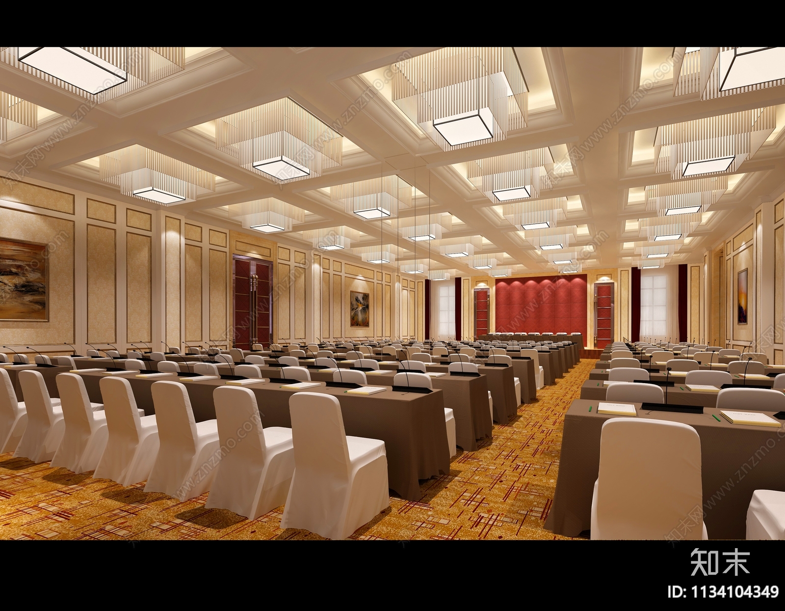 宿州灵璧酒店效果图cad施工图下载【ID:1134104349】