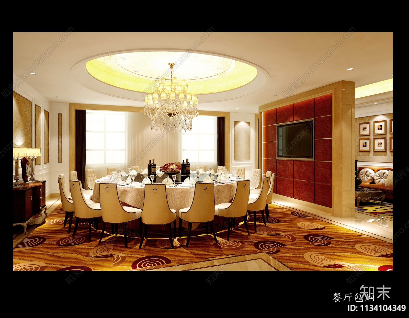 宿州灵璧酒店效果图cad施工图下载【ID:1134104349】