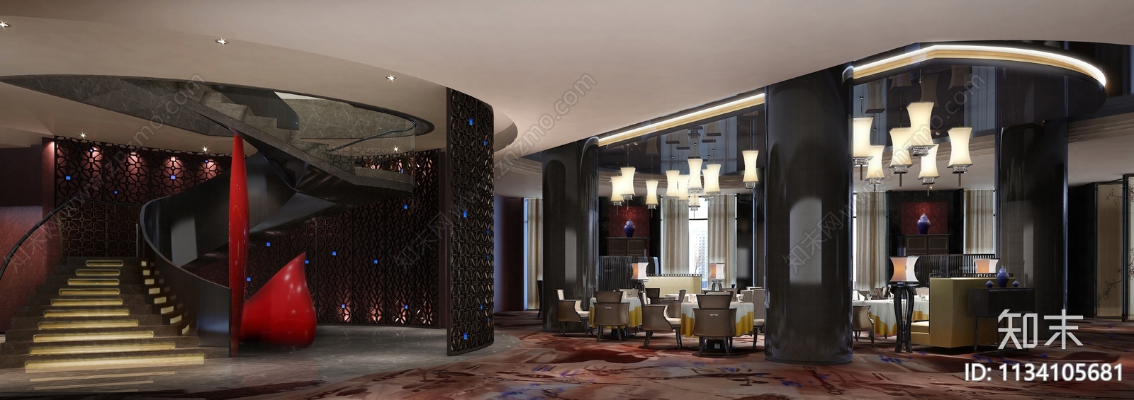 皇冠假日酒店效果图cad施工图下载【ID:1134105681】