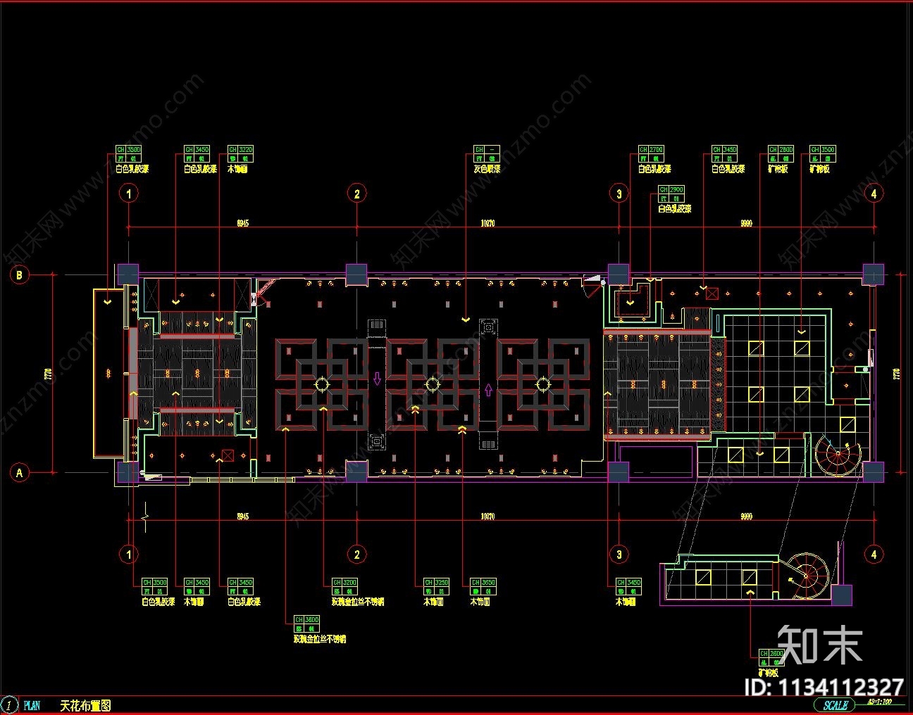 拉面馆效果图cad施工图下载【ID:1134112327】