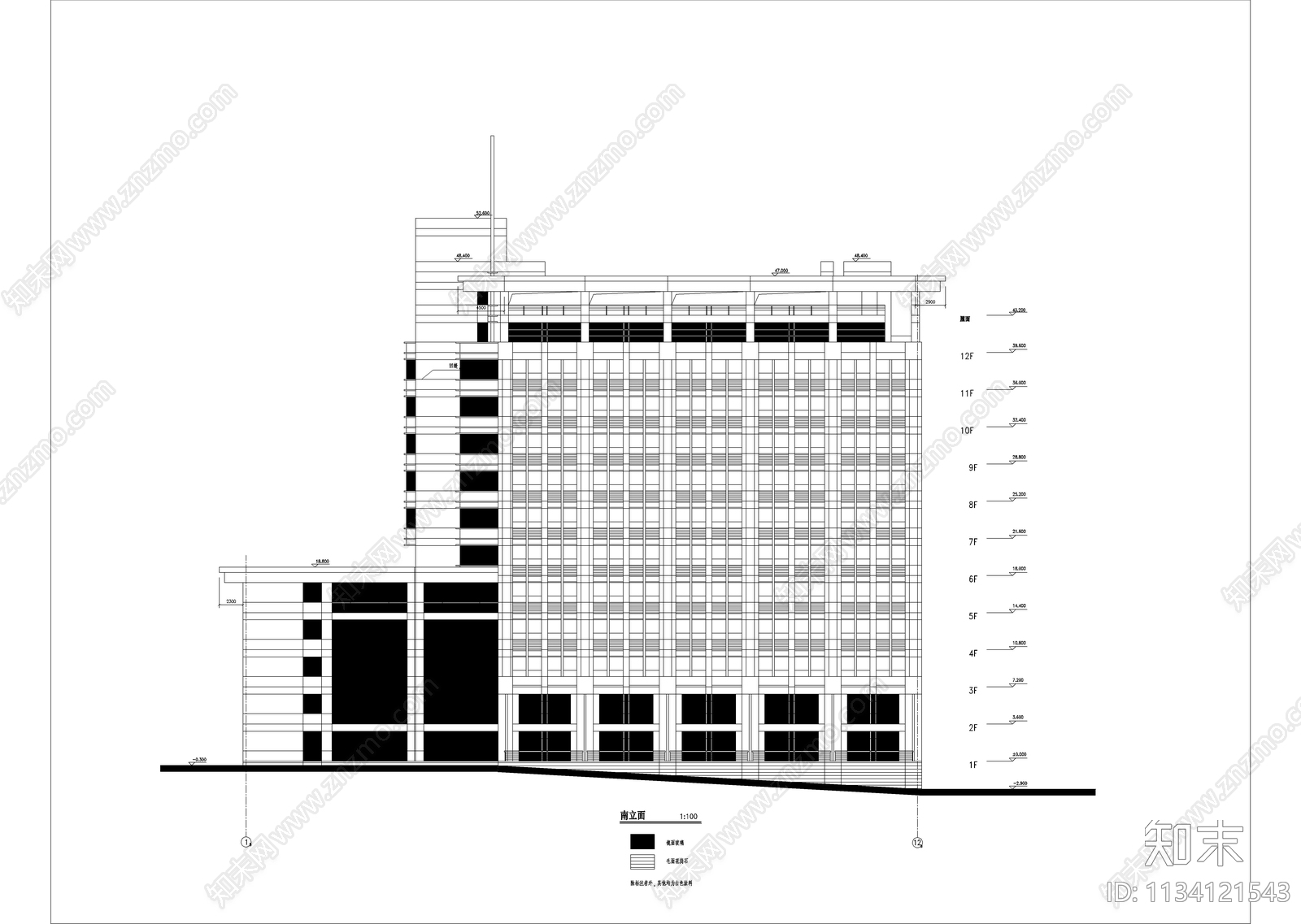 大学综合办公楼建筑cad施工图下载【ID:1134121543】