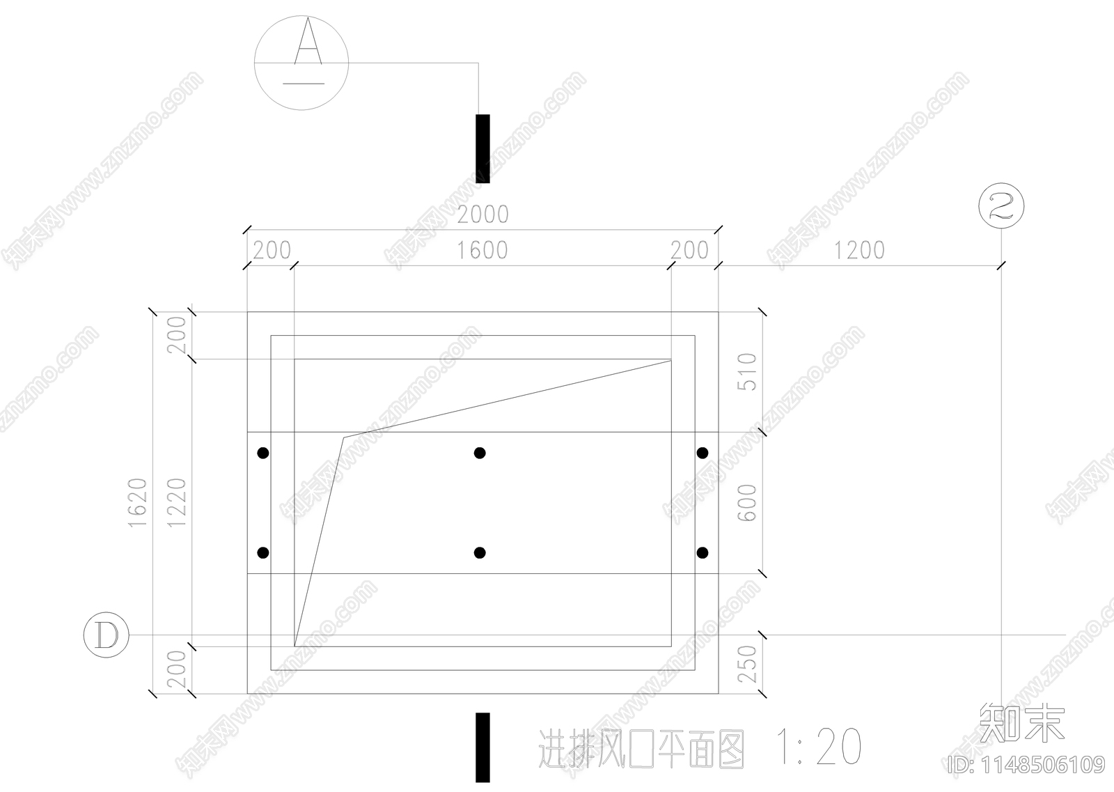 地面排风口节点图施工图下载【ID:1148506109】