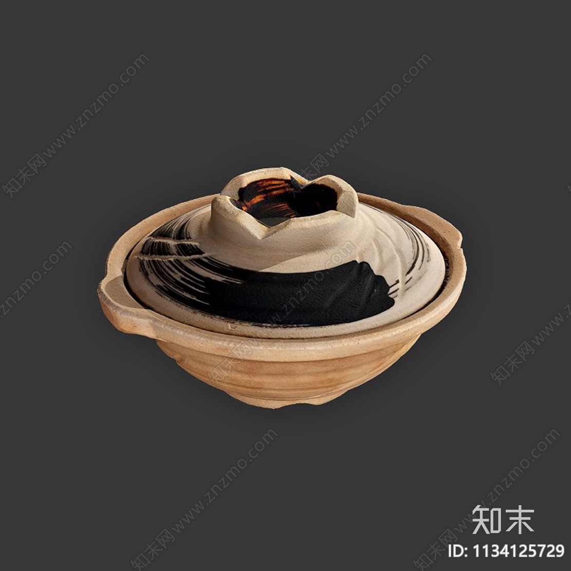 现代陶器装饰艺术摆件3D模型下载【ID:1134125729】