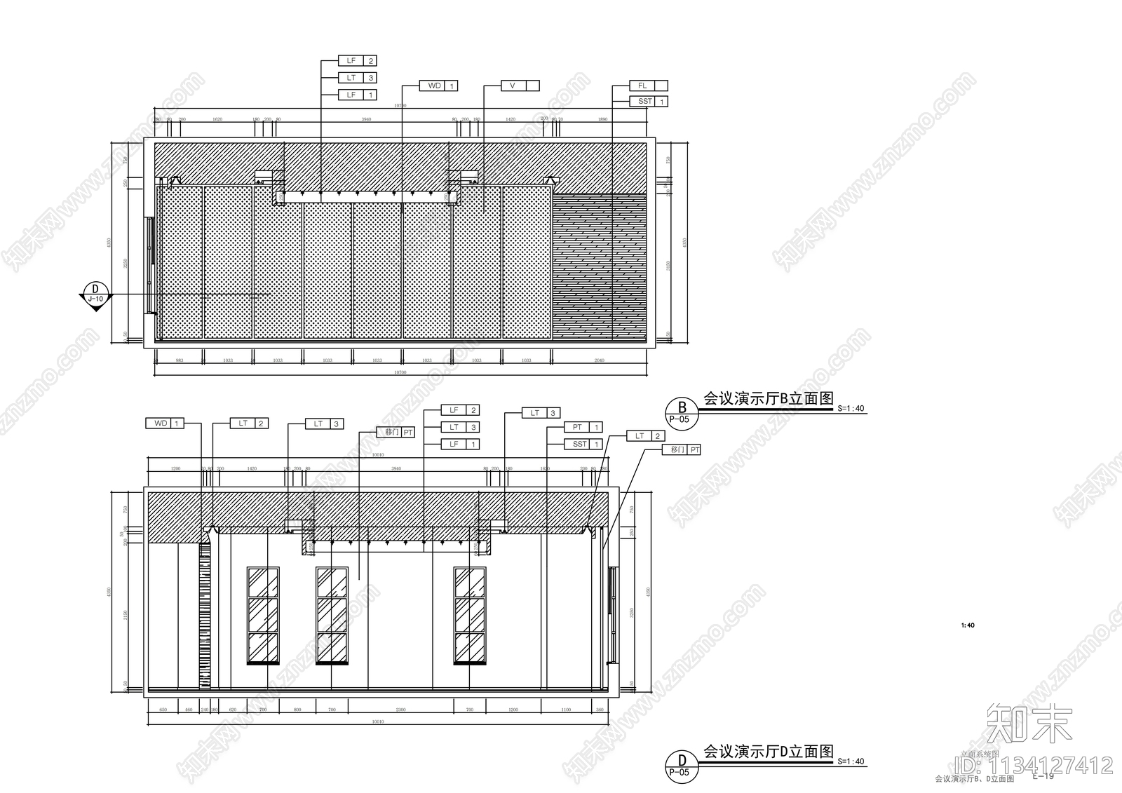 三层办公室施工图cad施工图下载【ID:1134127412】