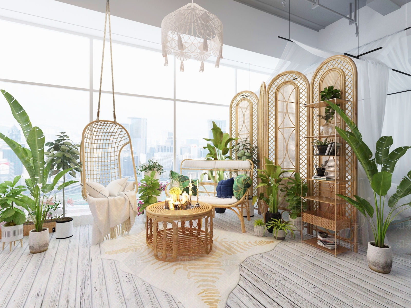 北欧阳台3D模型下载【ID:1134246266】