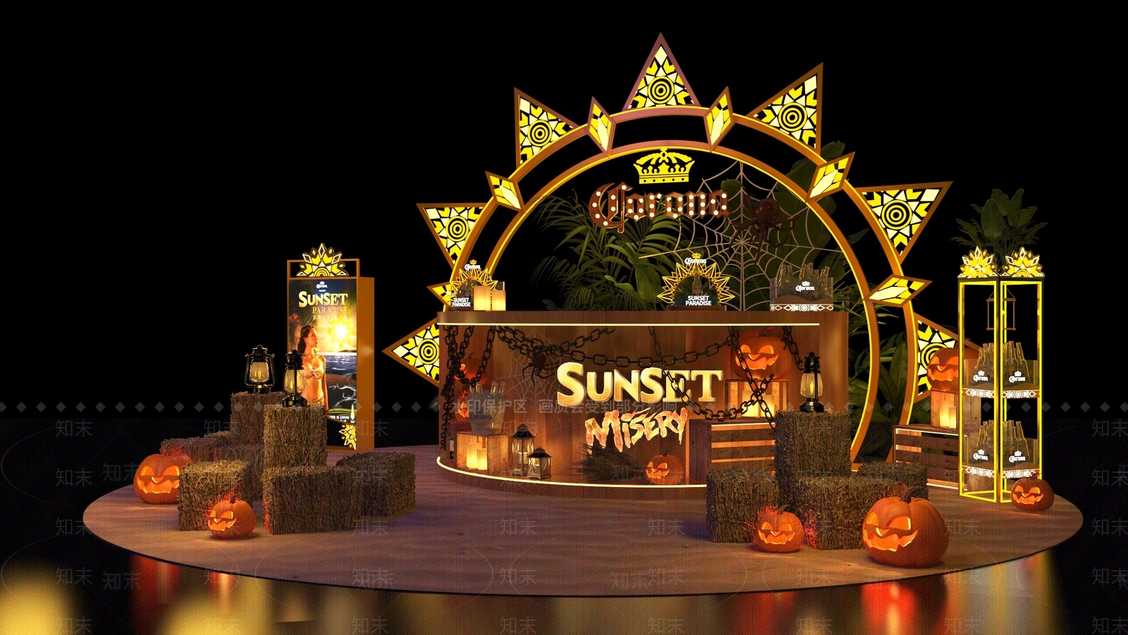 现代万圣节美陈3D模型下载【ID:1134148180】