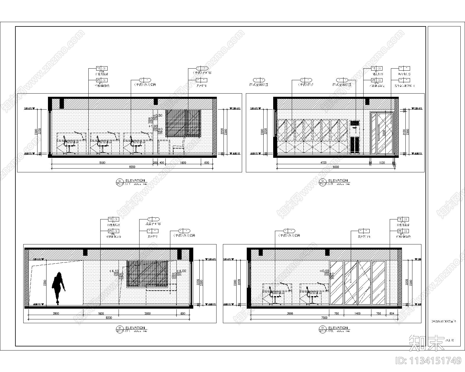 某地产物业办公室cad施工图下载【ID:1134151749】