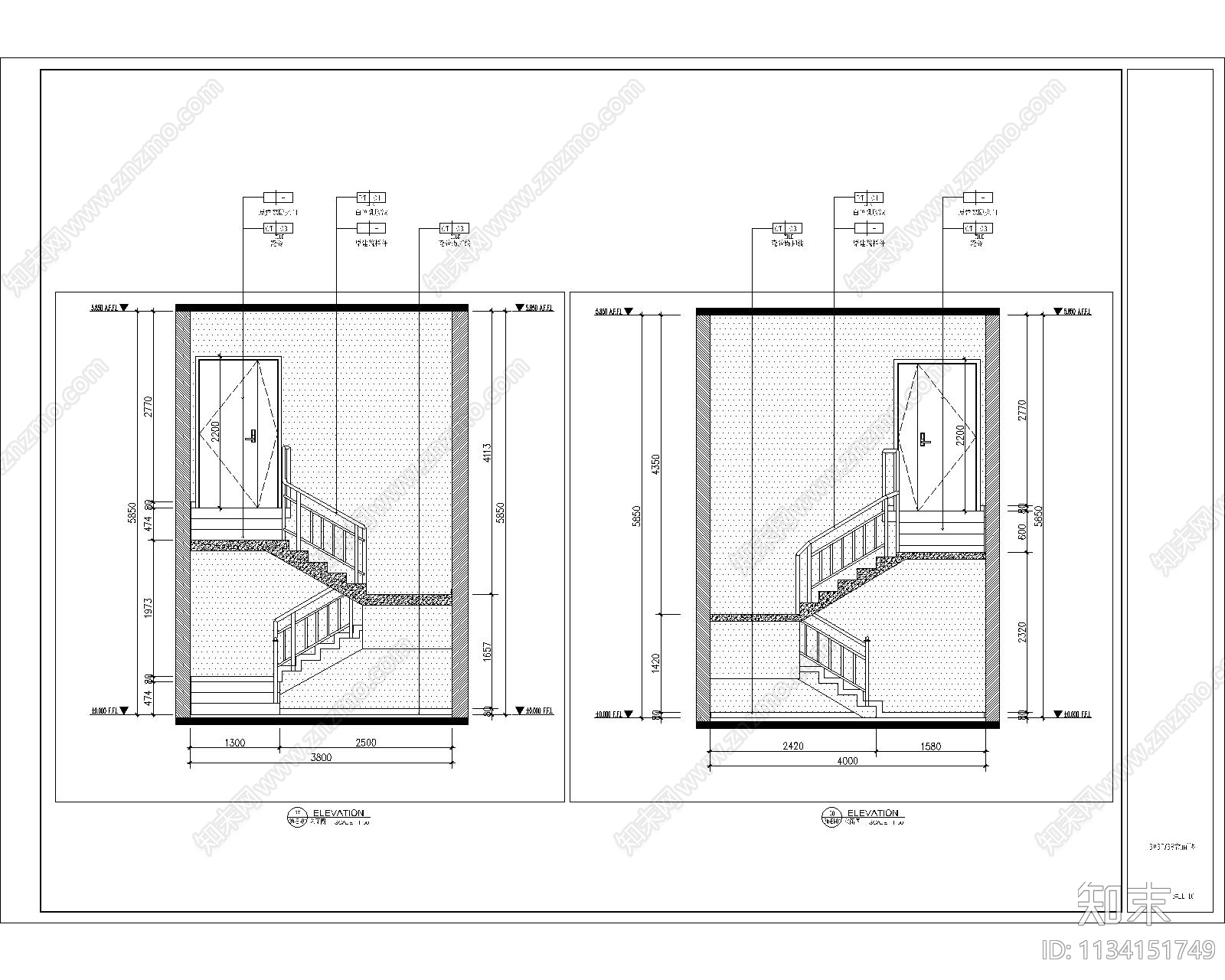 某地产物业办公室cad施工图下载【ID:1134151749】