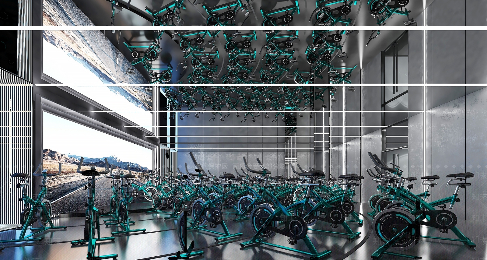 工业风健身房3D模型下载【ID:1134197033】