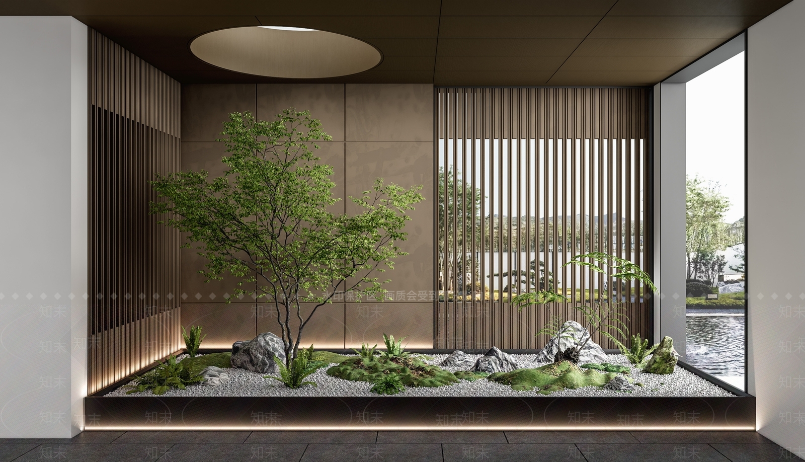 现代室内景观造景3D模型下载【ID:1134152131】_知末3d模型网