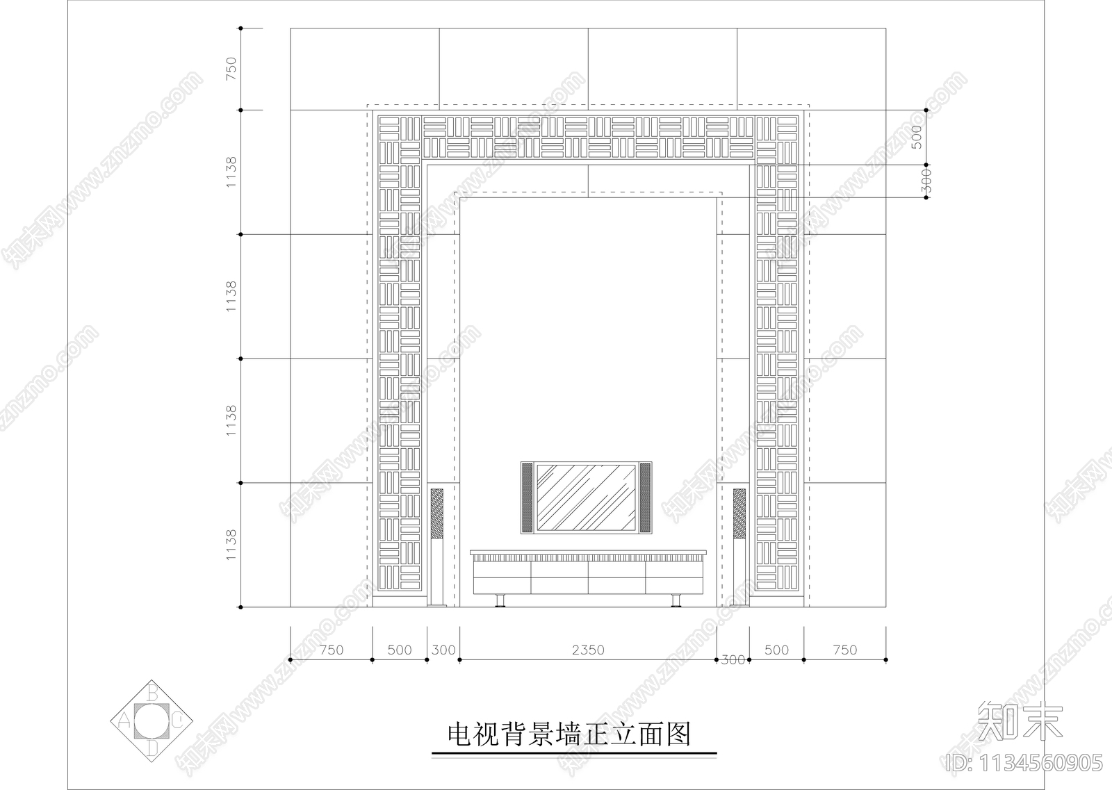 欧式豪华别墅装修cad施工图下载【ID:1134560905】