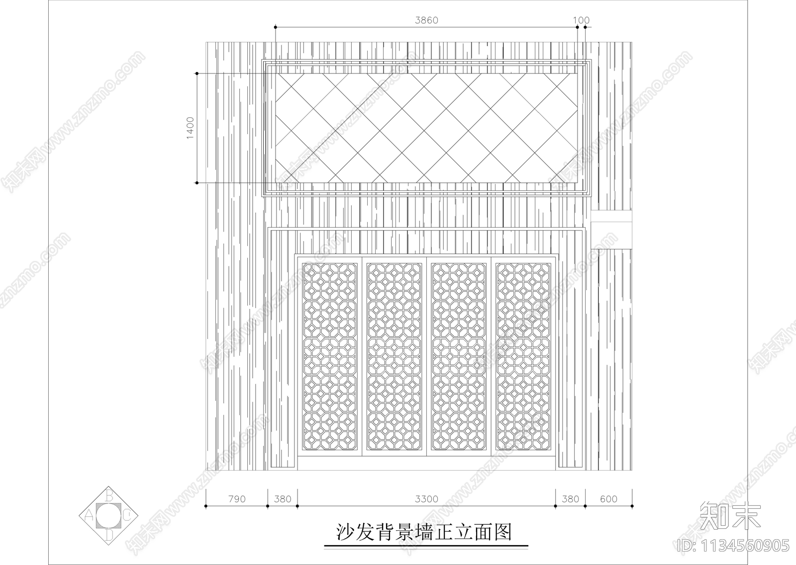 欧式豪华别墅装修cad施工图下载【ID:1134560905】