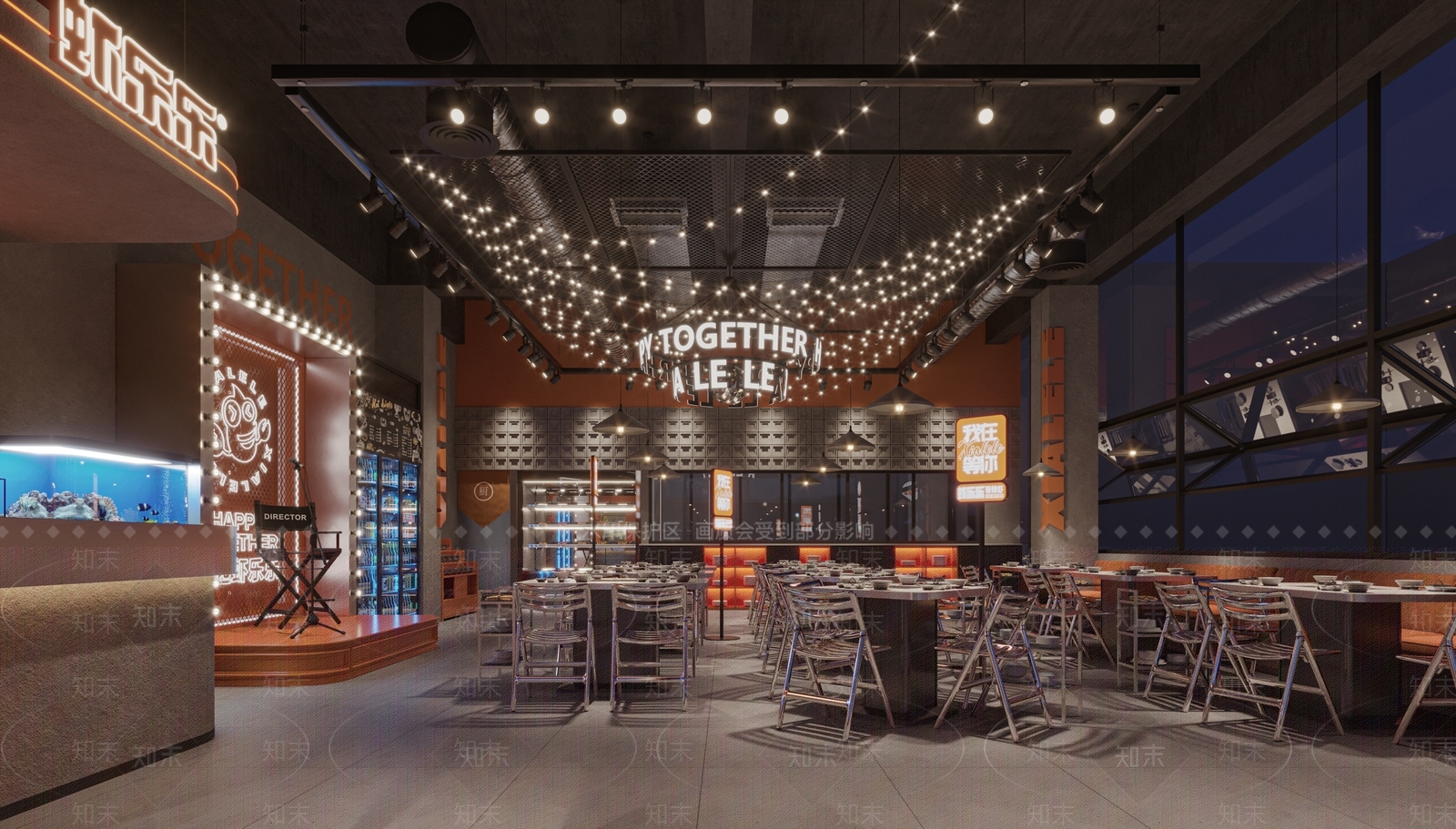 现代网红火锅店3D模型下载【ID:1134186137】
