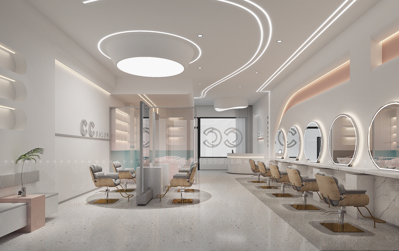 现代美发店3D模型下载【ID:1134167682】