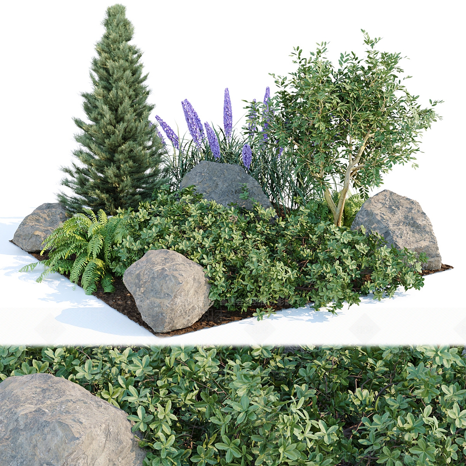 植物堆3D模型下载【ID:1134170663】