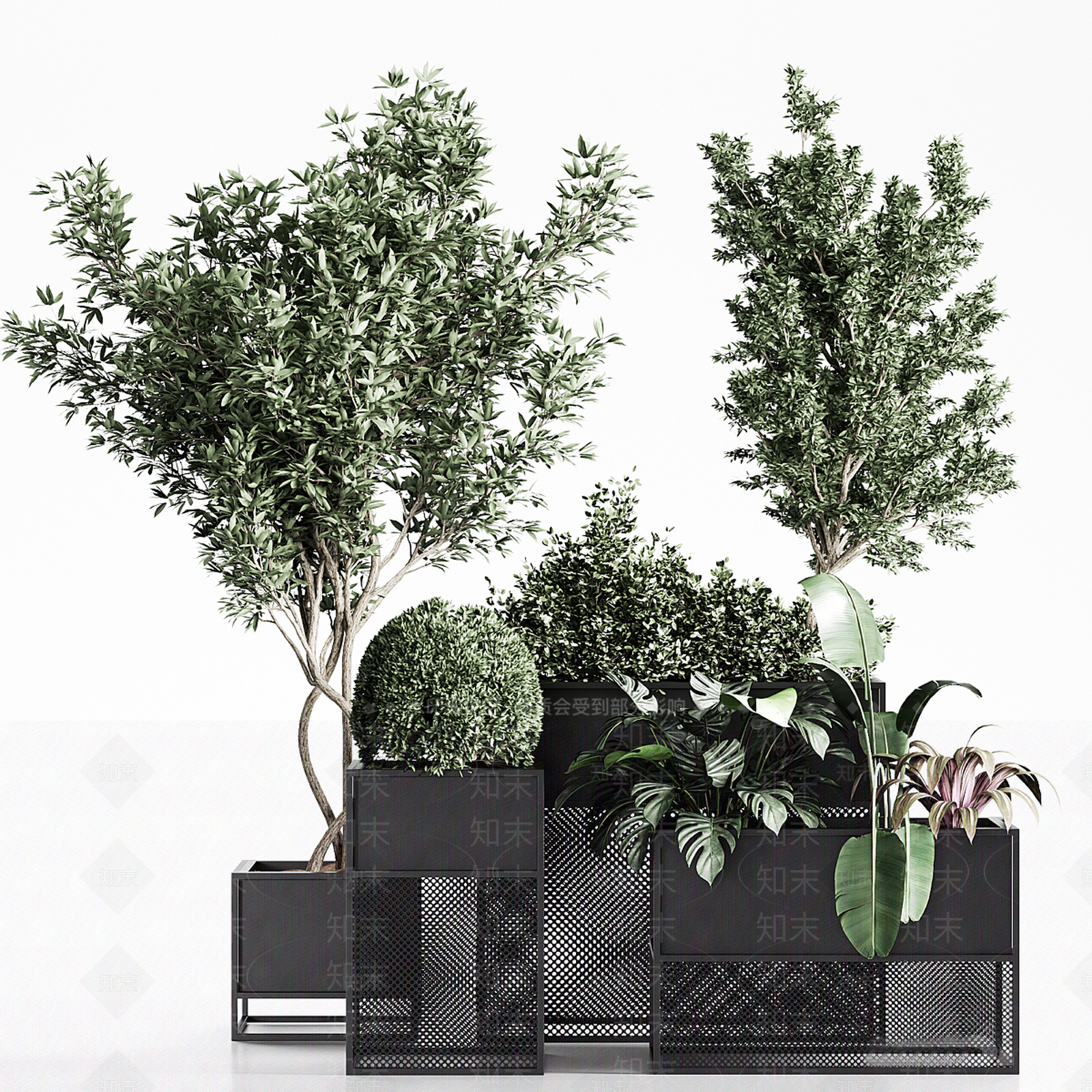 现代花箱3D模型下载【ID:1134196143】