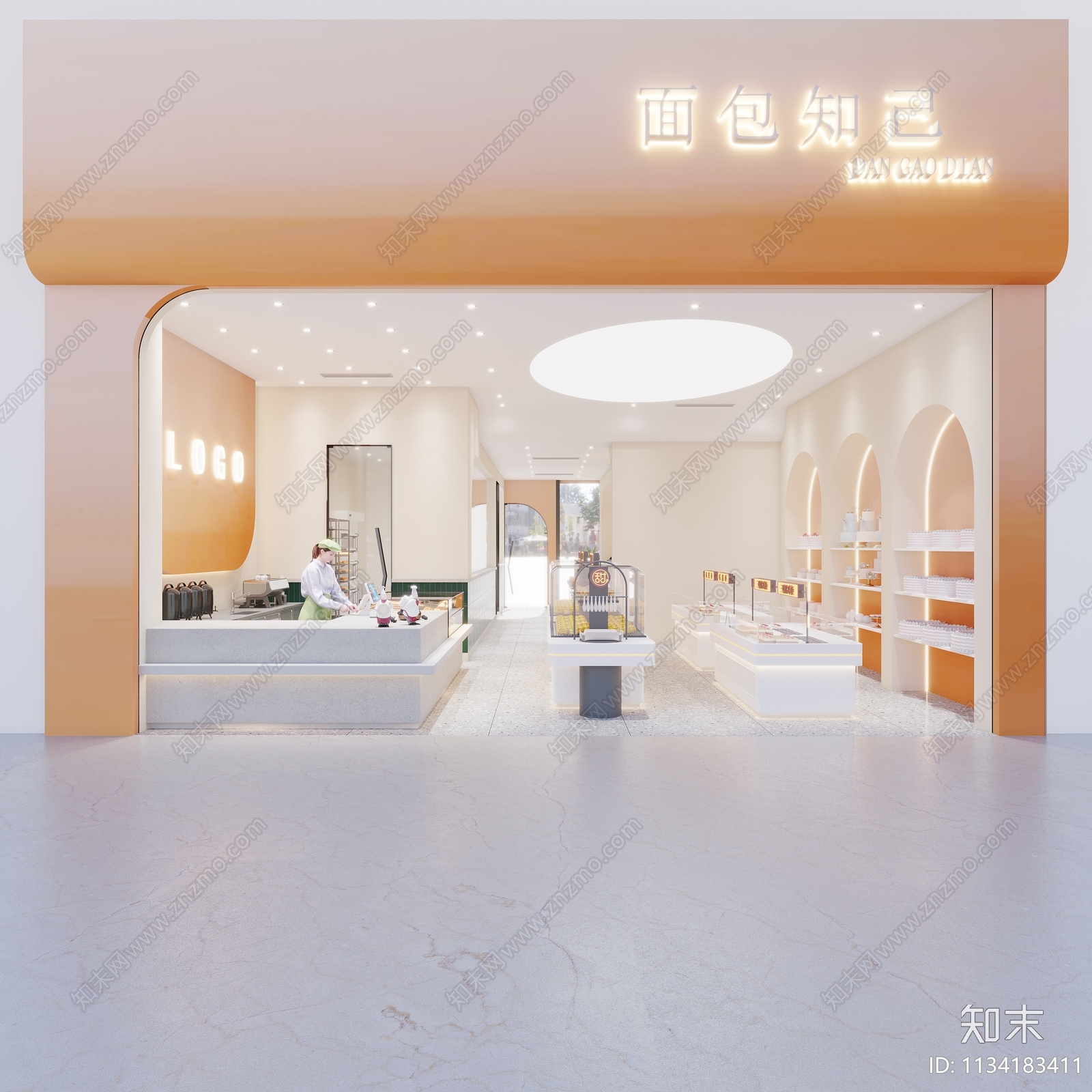 现代蛋糕烘琣店3D模型下载【ID:1134183411】