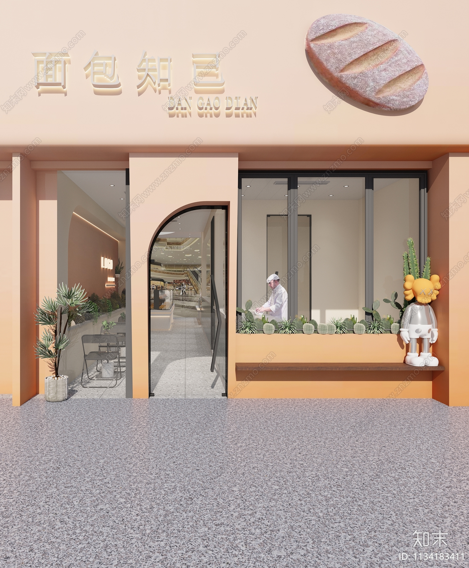 现代蛋糕烘琣店3D模型下载【ID:1134183411】