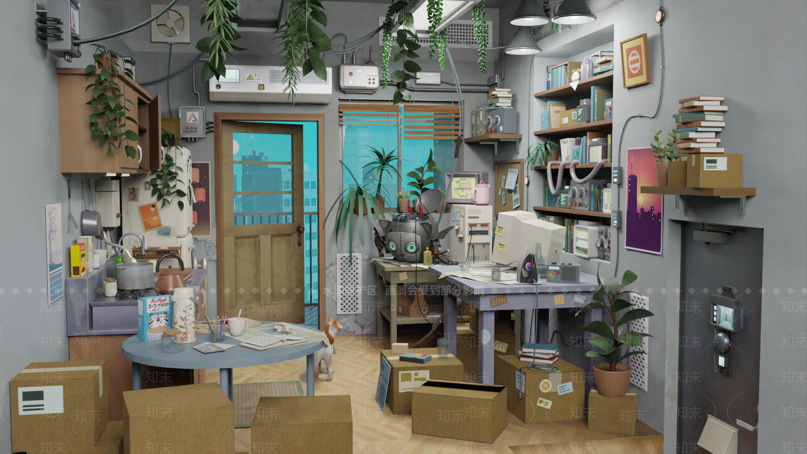 现代工作室SU模型下载【ID:1134188458】