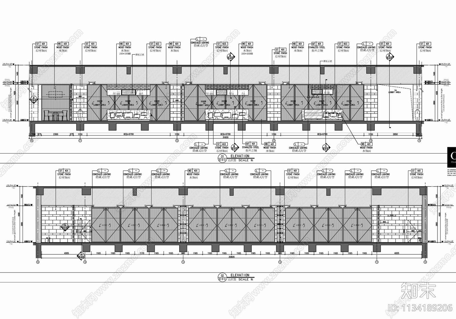 600㎡全日制餐厅平立面cad施工图下载【ID:1134189206】