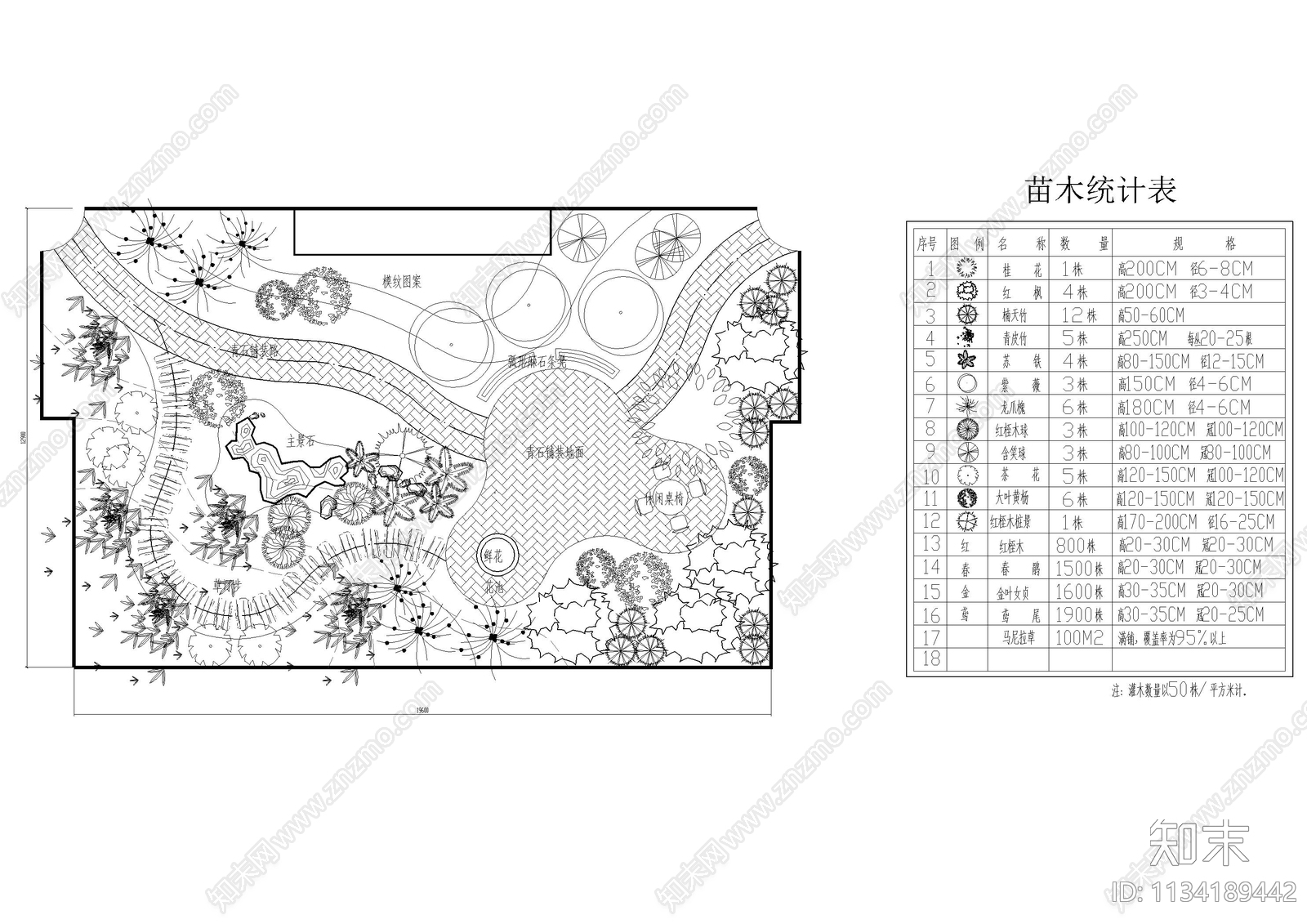 屋顶花园平面图施工图下载【ID:1134189442】