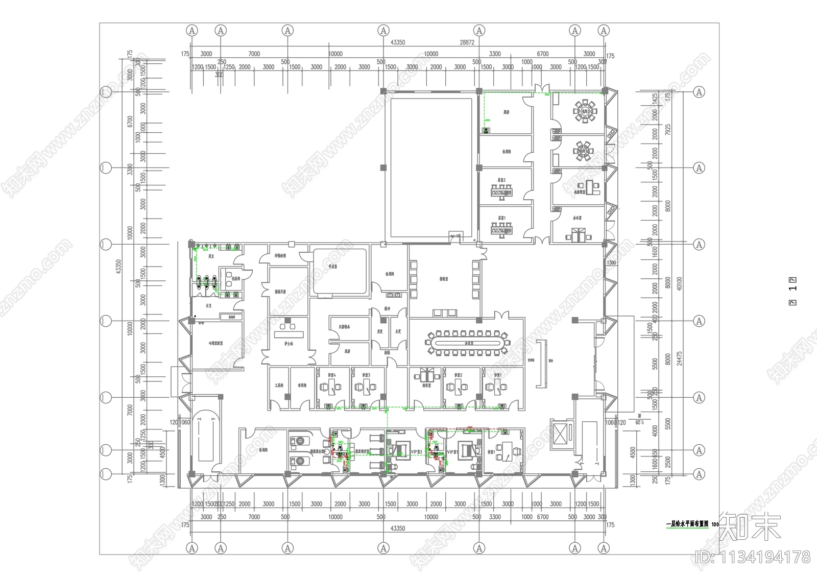 某干细胞医院cad施工图下载【ID:1134194178】