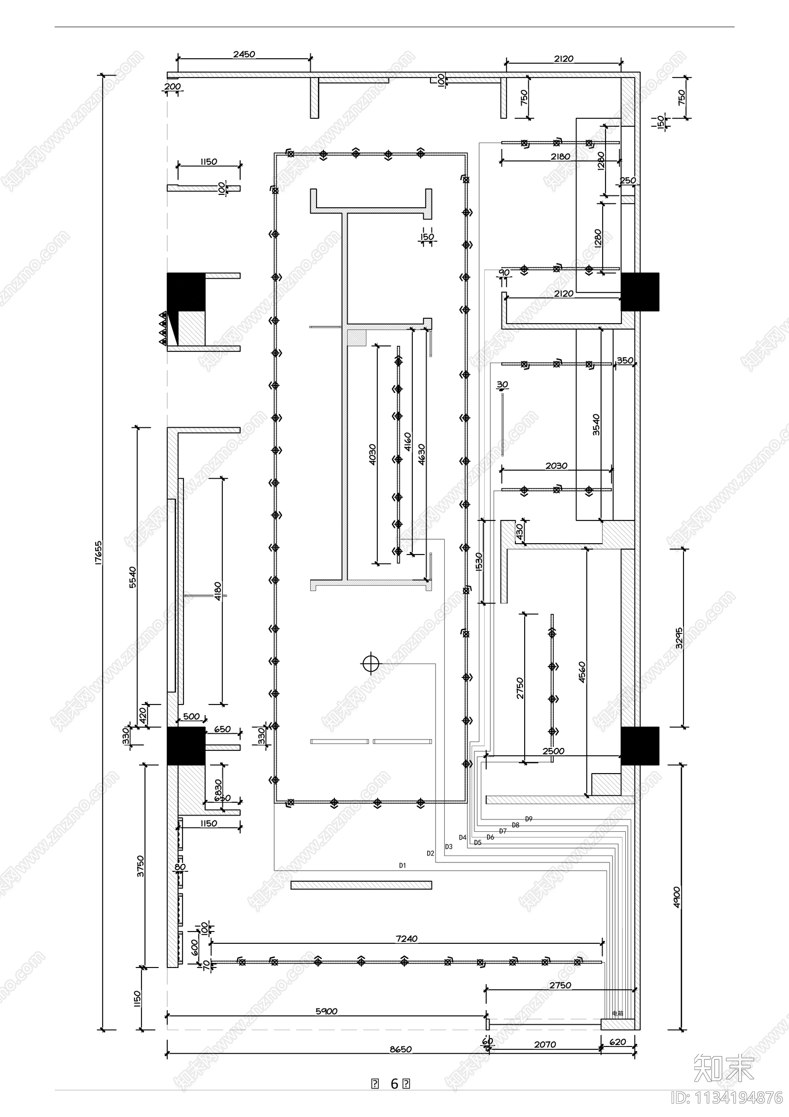 某品牌卫浴卖场专卖店cad施工图下载【ID:1134194876】