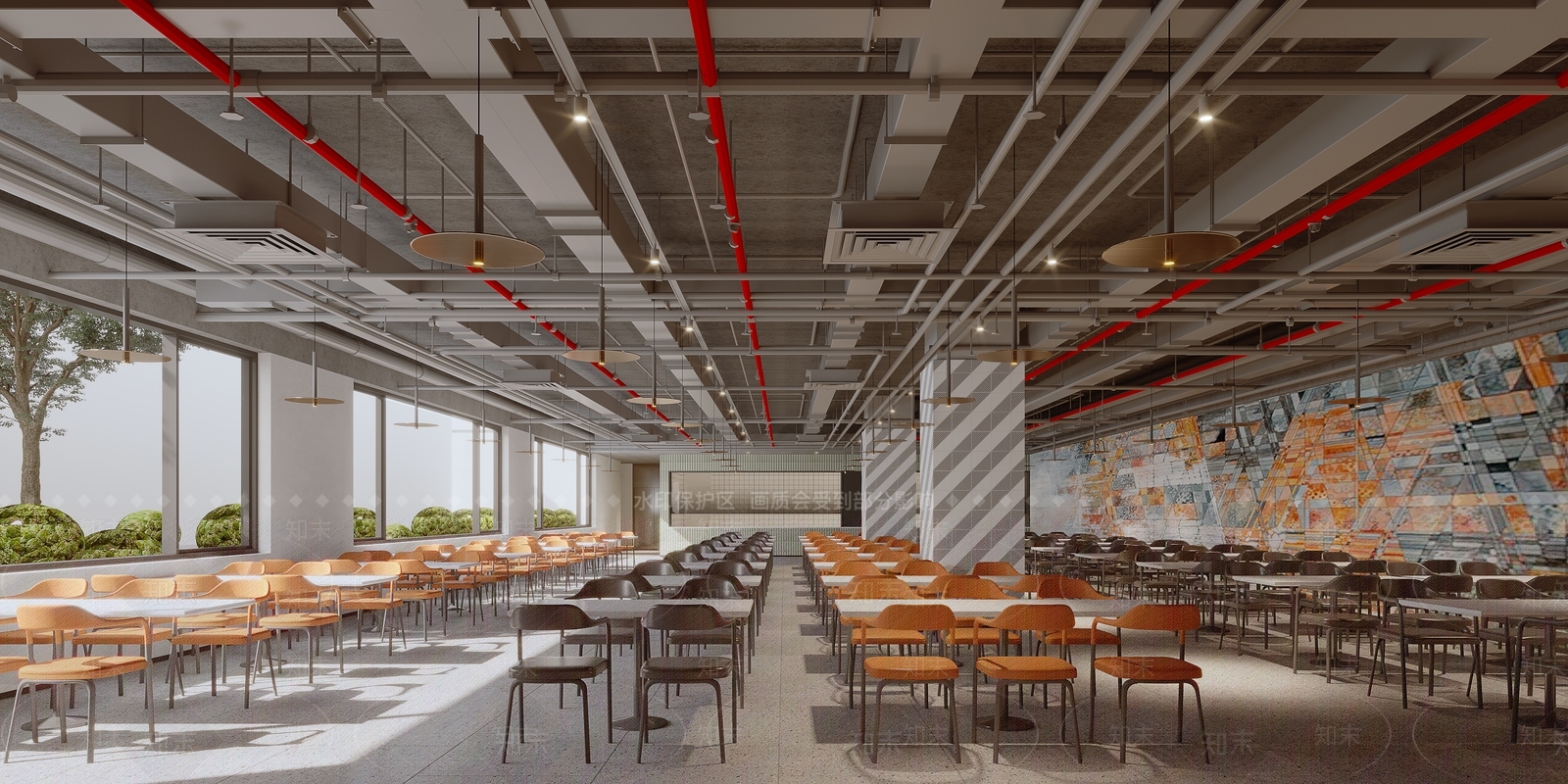 现代食堂3D模型下载【ID:1134276218】