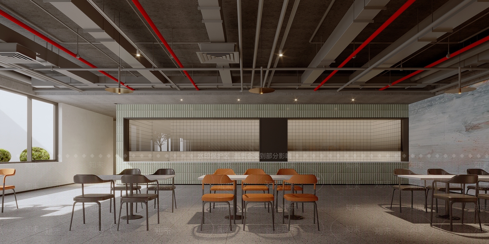 现代食堂3D模型下载【ID:1134276218】