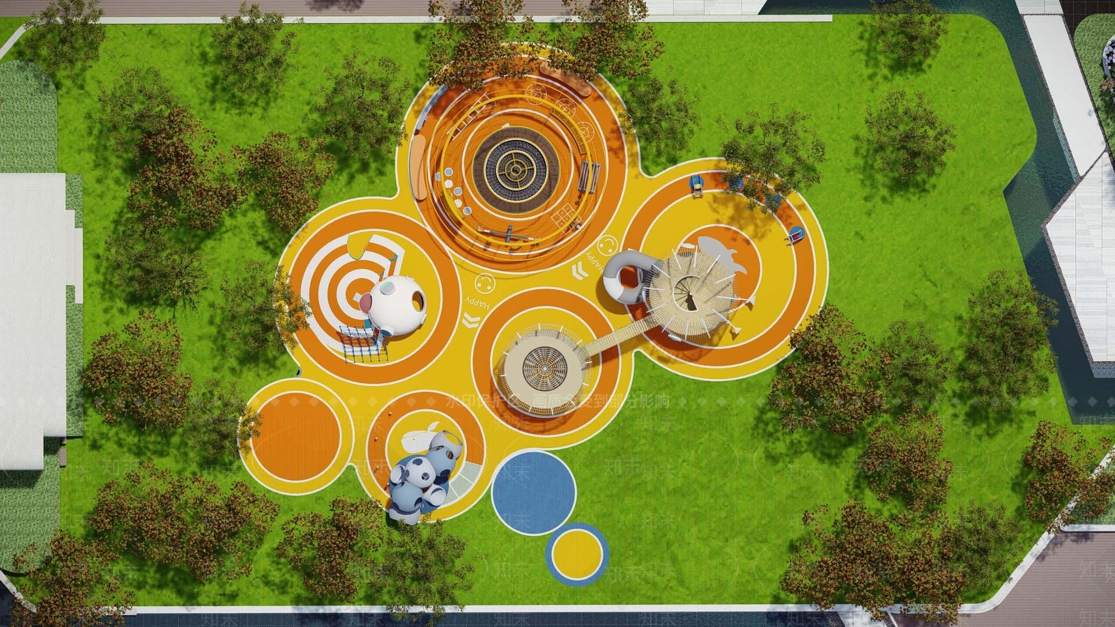 现代儿童游乐区SU模型下载【ID:1134196227】