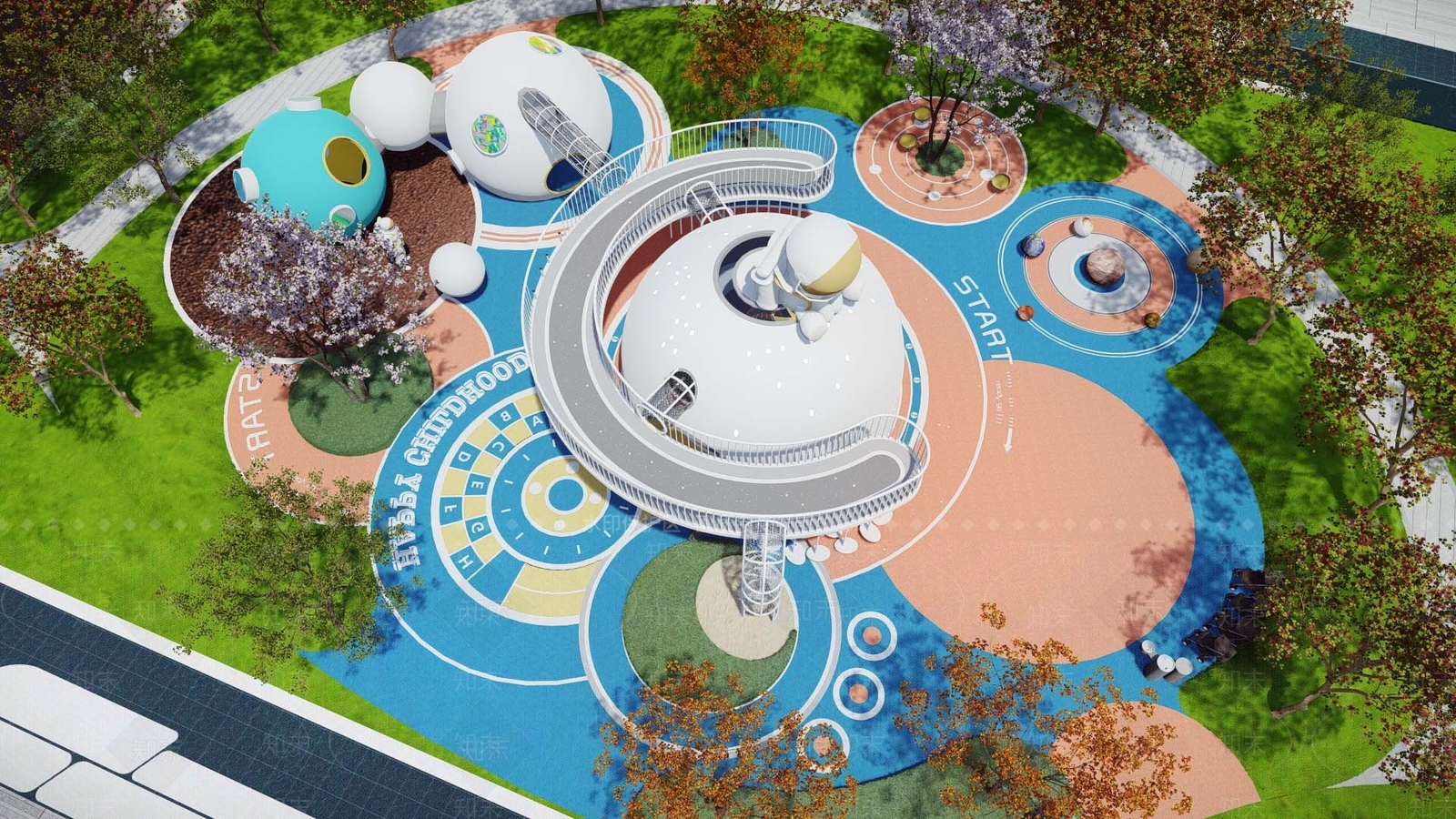 现代儿童游乐区SU模型下载【ID:1134196330】
