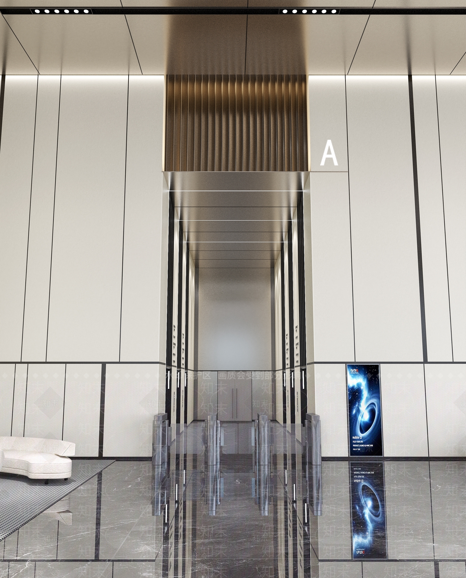 现代办公空间大厅3D模型下载【ID:1134197769】