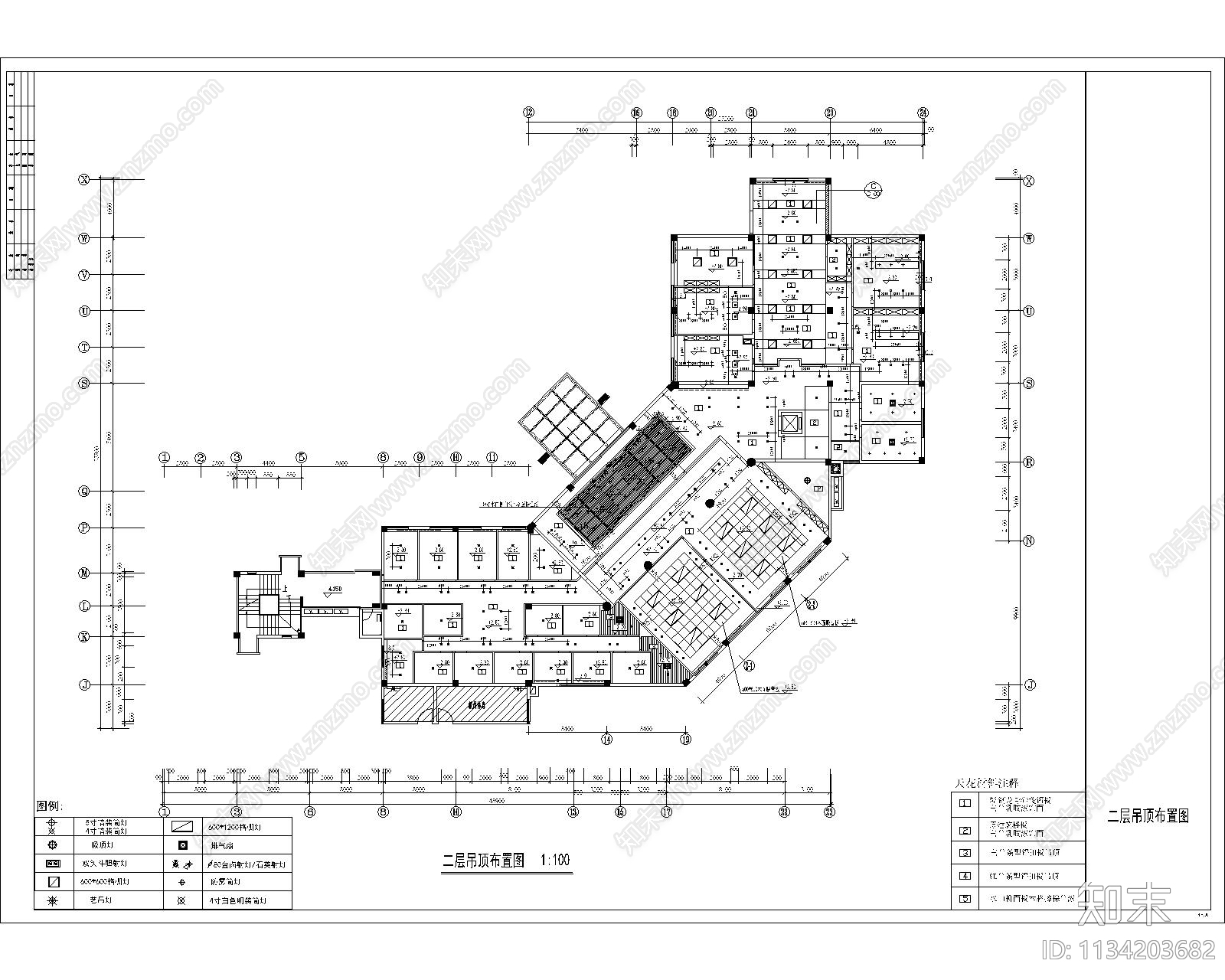 整栋办公楼室内cad施工图下载【ID:1134203682】