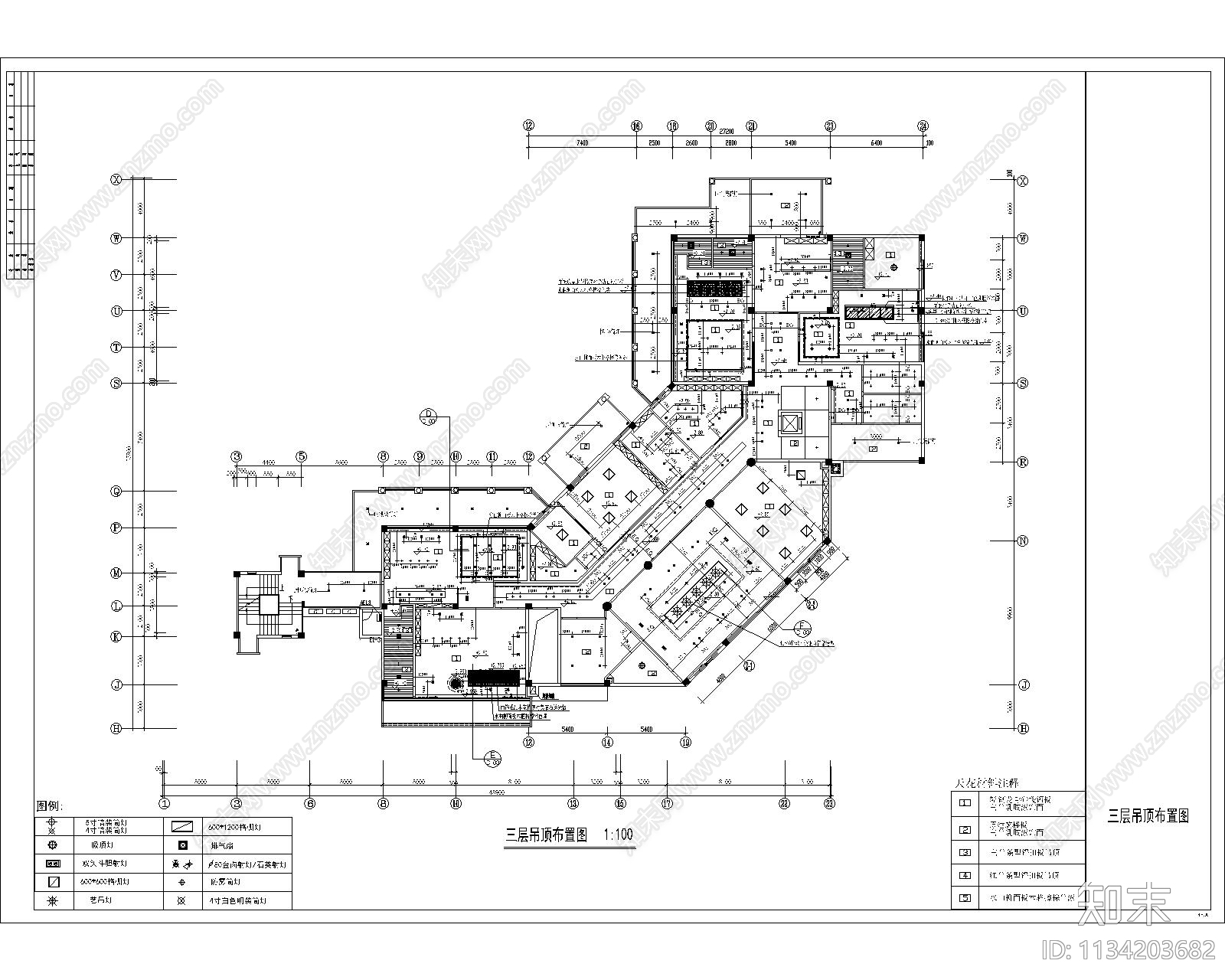 整栋办公楼室内cad施工图下载【ID:1134203682】