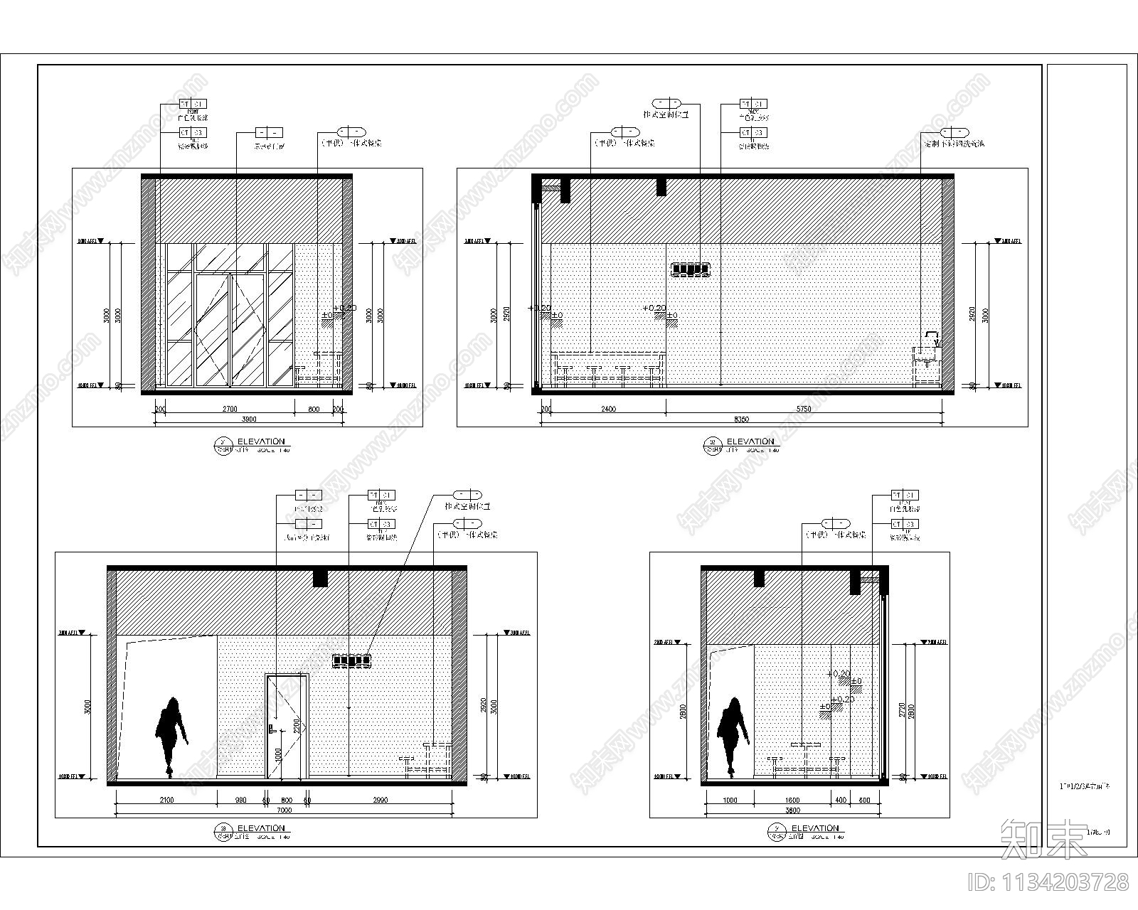某地产物业办公室cad施工图下载【ID:1134203728】