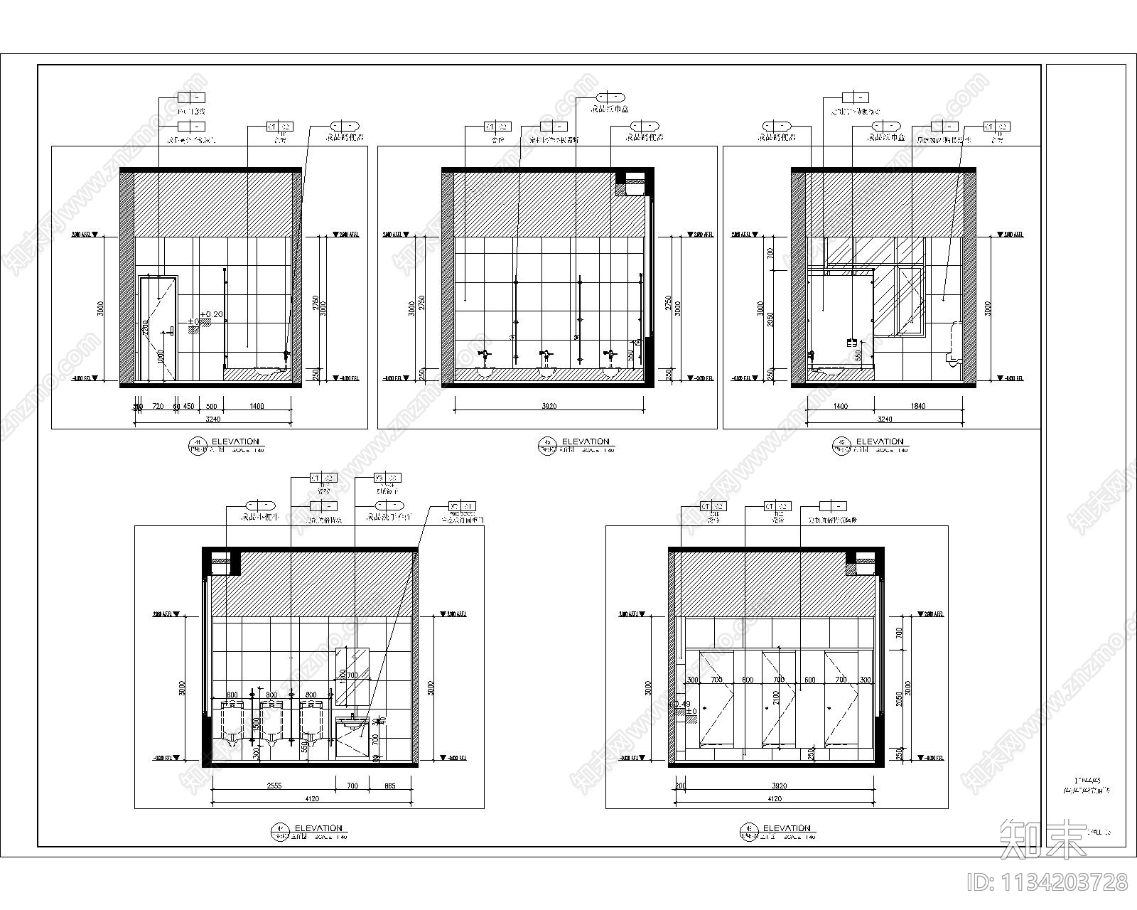 某地产物业办公室cad施工图下载【ID:1134203728】